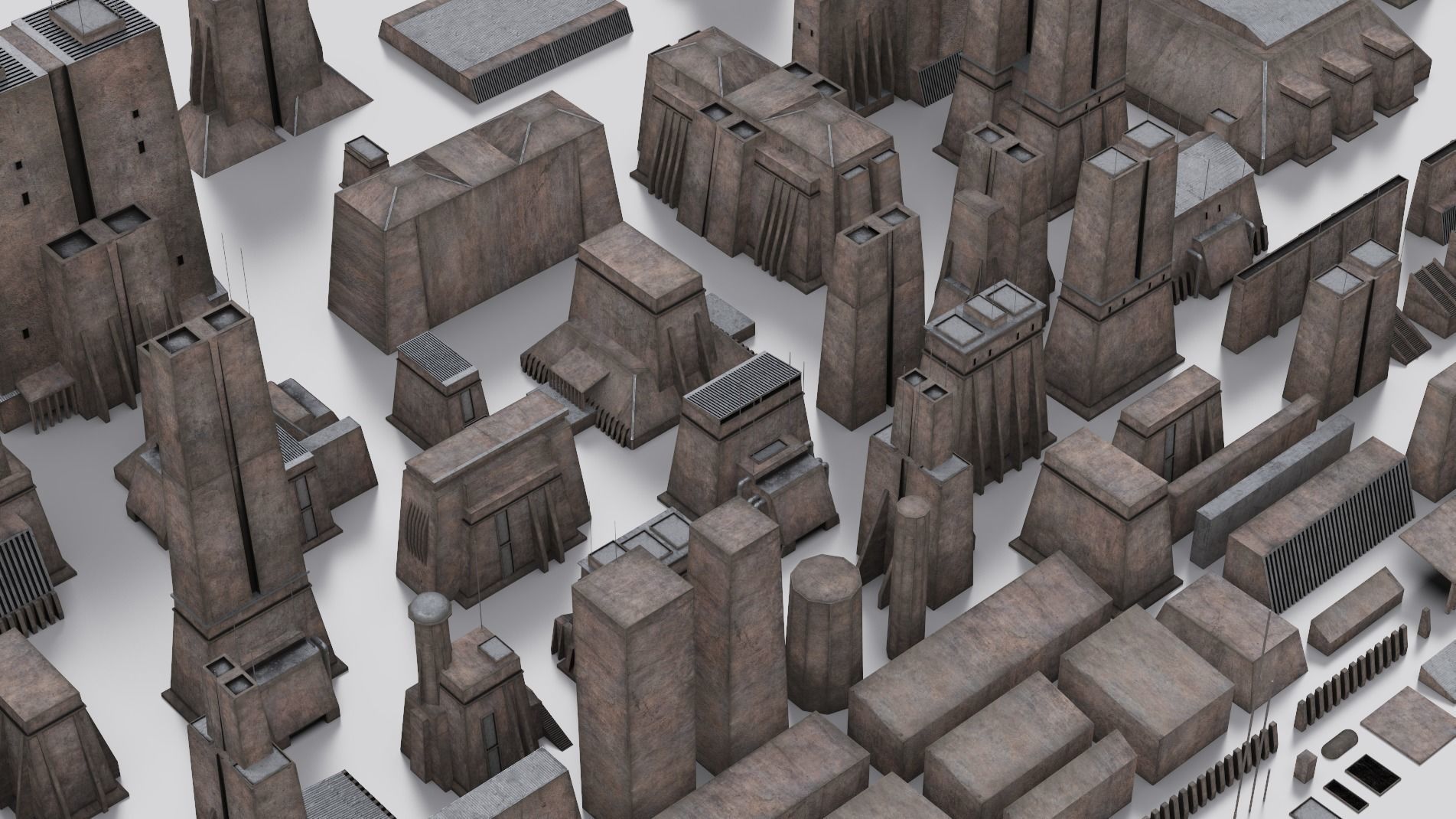 Dune Kitbash 3D Asset Model Collection Low-poly 3D model_61