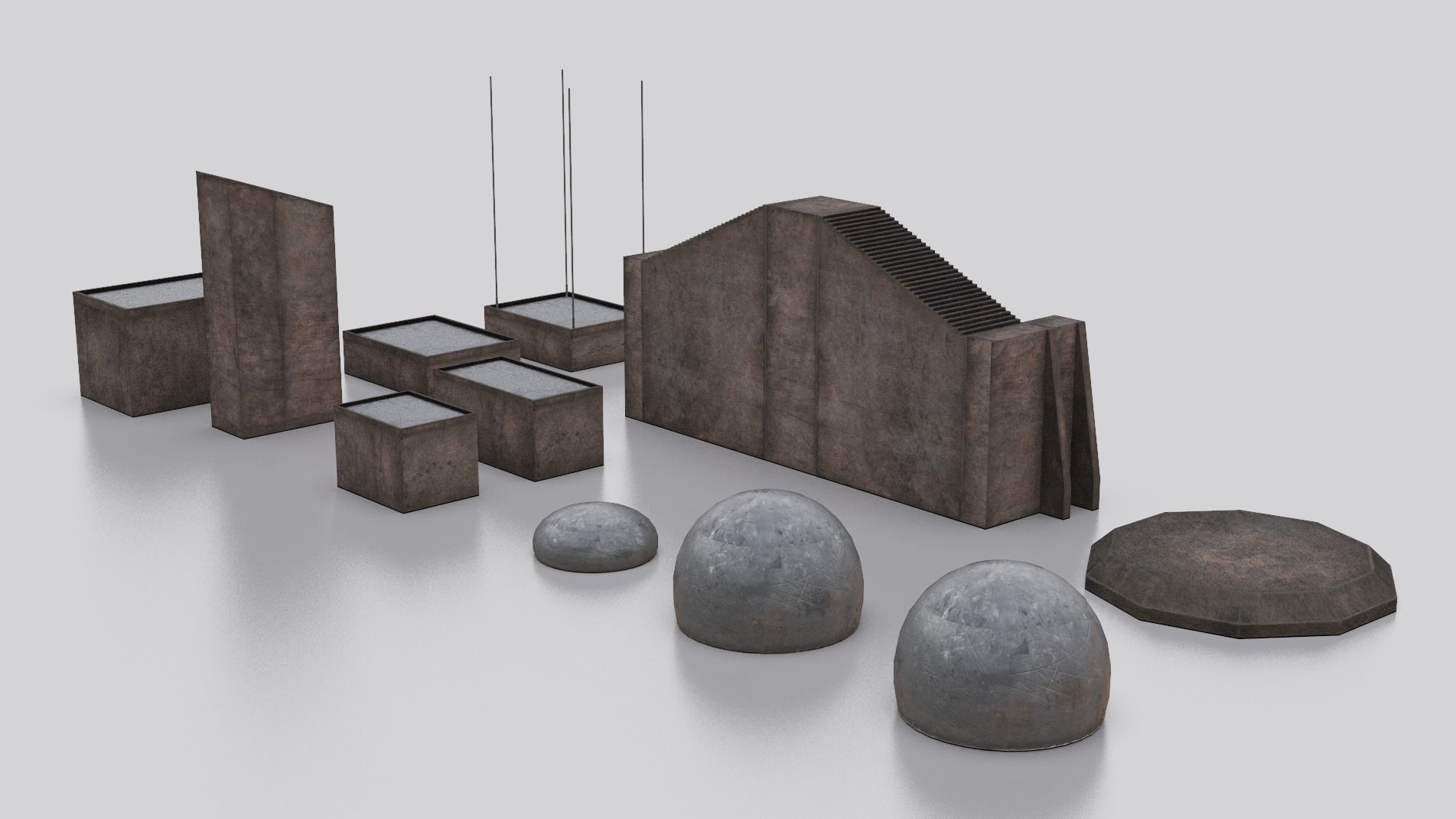 Dune Kitbash 3D Asset Model Collection Low-poly 3D model_17