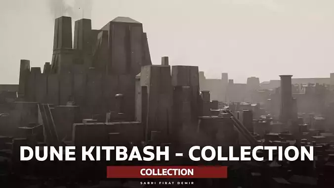 Dune Kitbash 3D Asset Model Collection Low-poly 3D model Dune Kitbash 3D Asset Model Collection Low-poly 3D model
