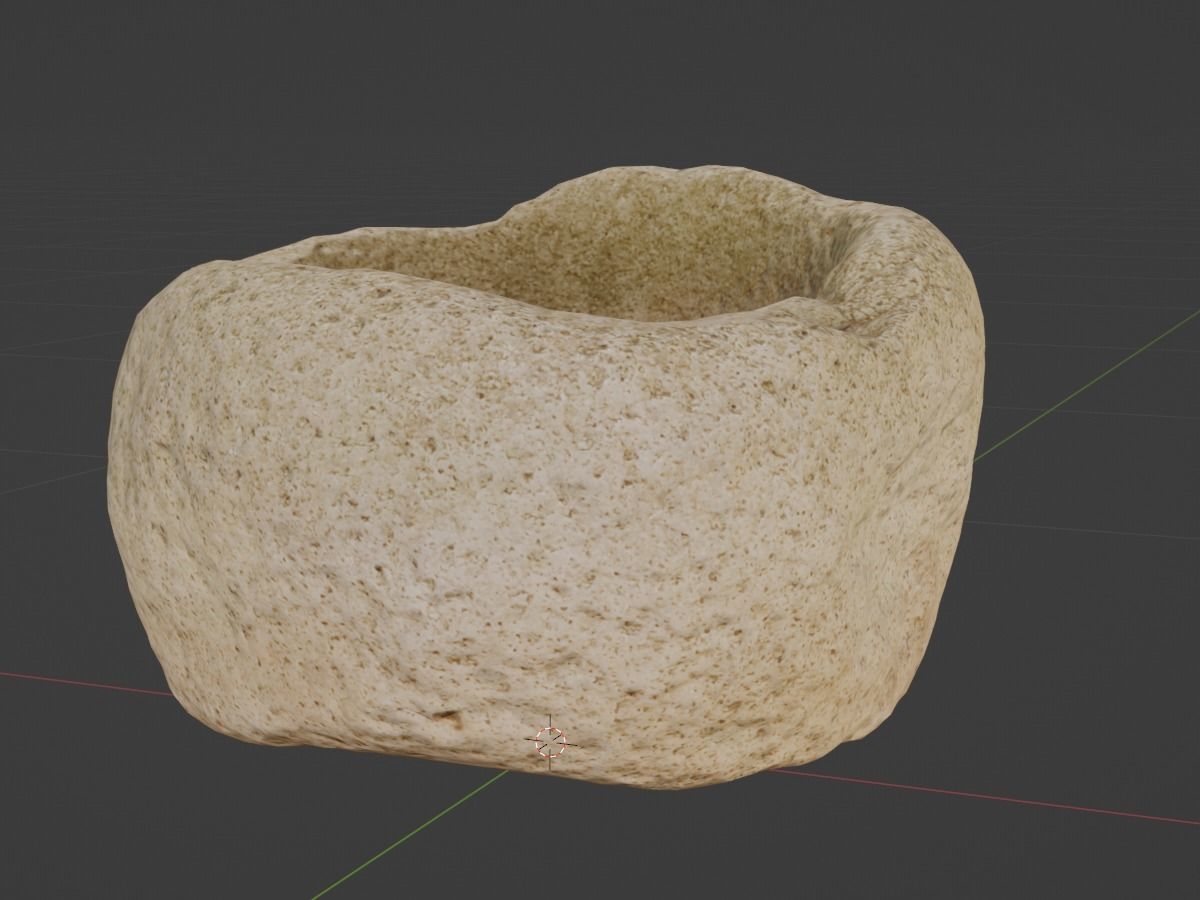 Broken Miwok Grinding Rock BrokenrockLowpolyPBR Low-poly 3D model_1