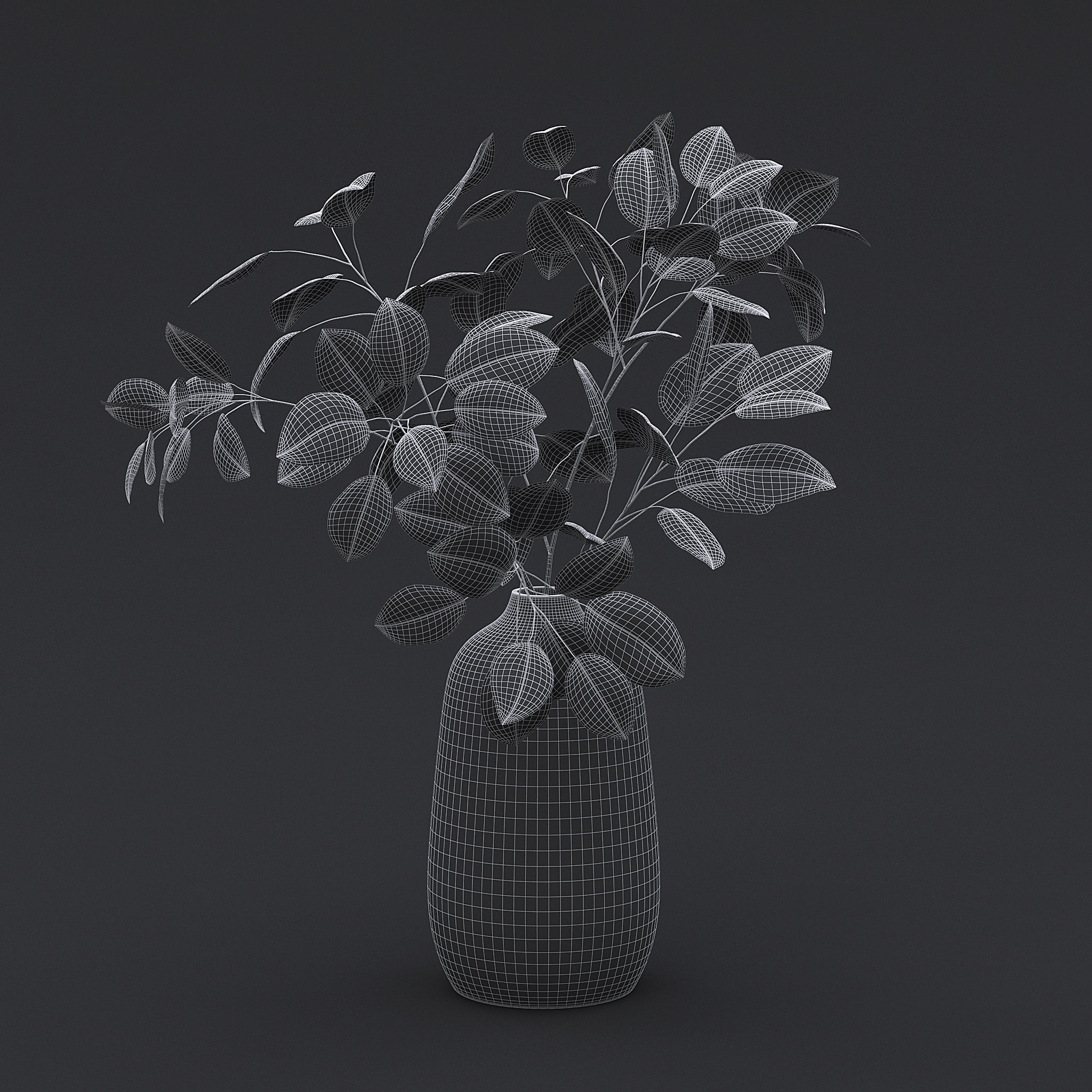 Tree Branch In Vase I 3D model_6