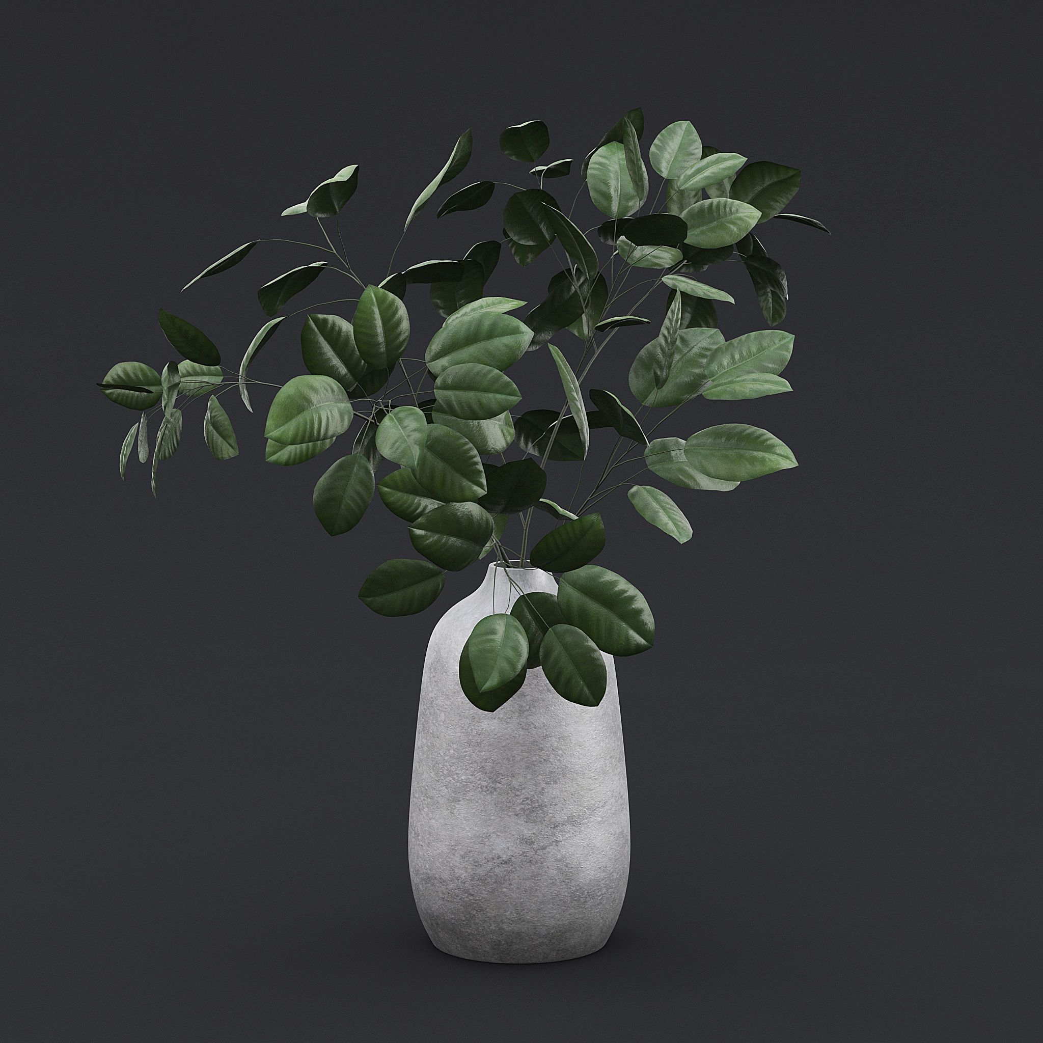 Tree Branch In Vase I 3D model_1