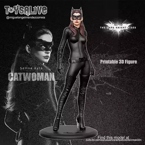CATWOMAN SELINA KYLE FROM THE DARK KNIGHT RISES MOVIE 3D print model