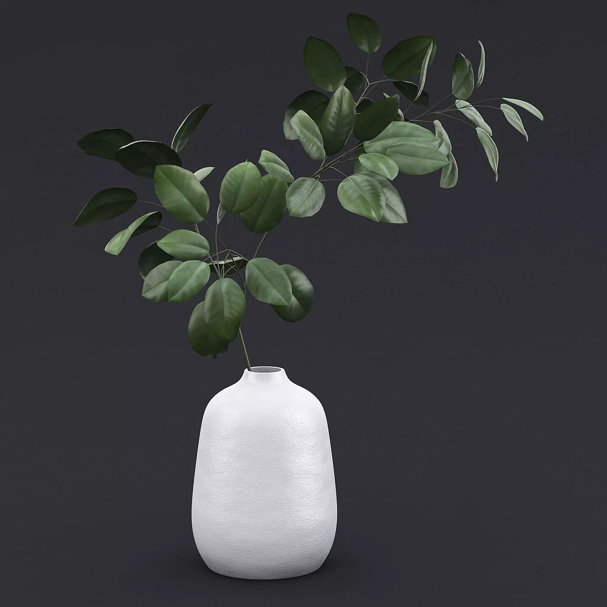 Tree Branch In Vase II 3D model_0