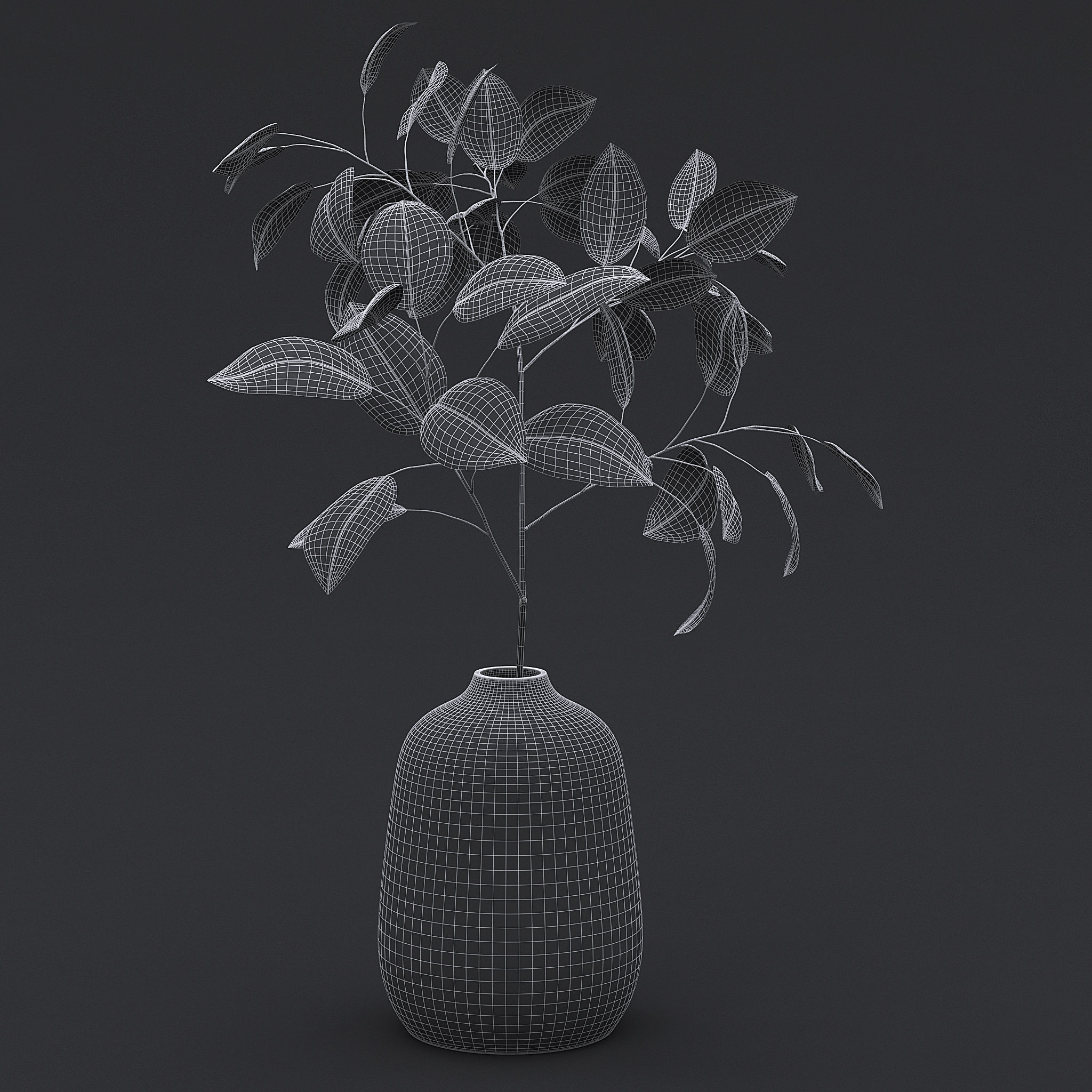 Tree Branch In Vase II 3D model_6