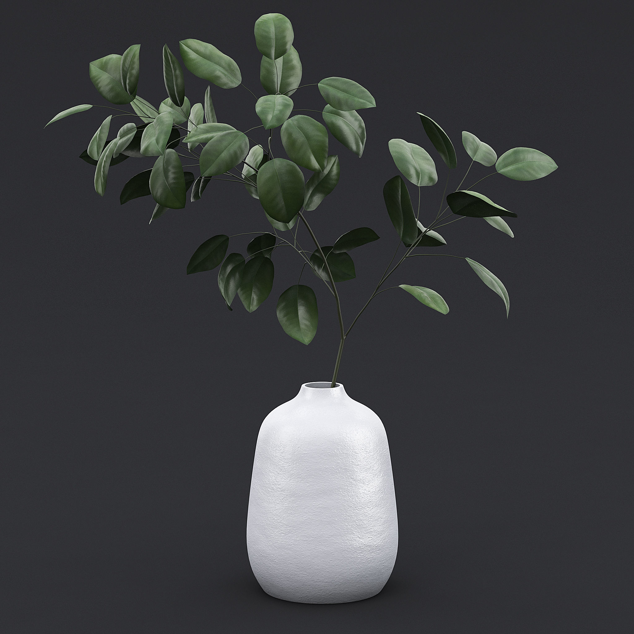 Tree Branch In Vase II 3D model_2