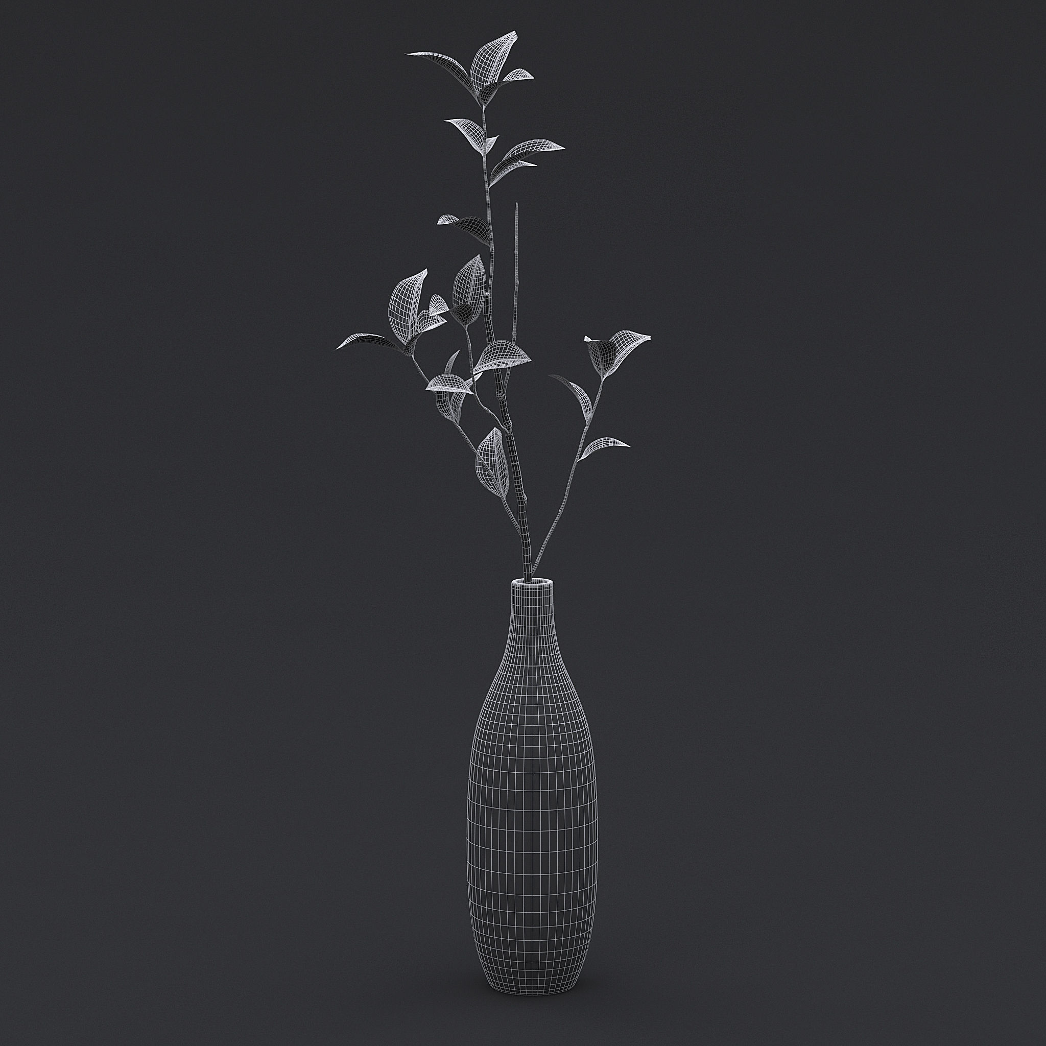 Tree Branch In Vase III 3D model_6