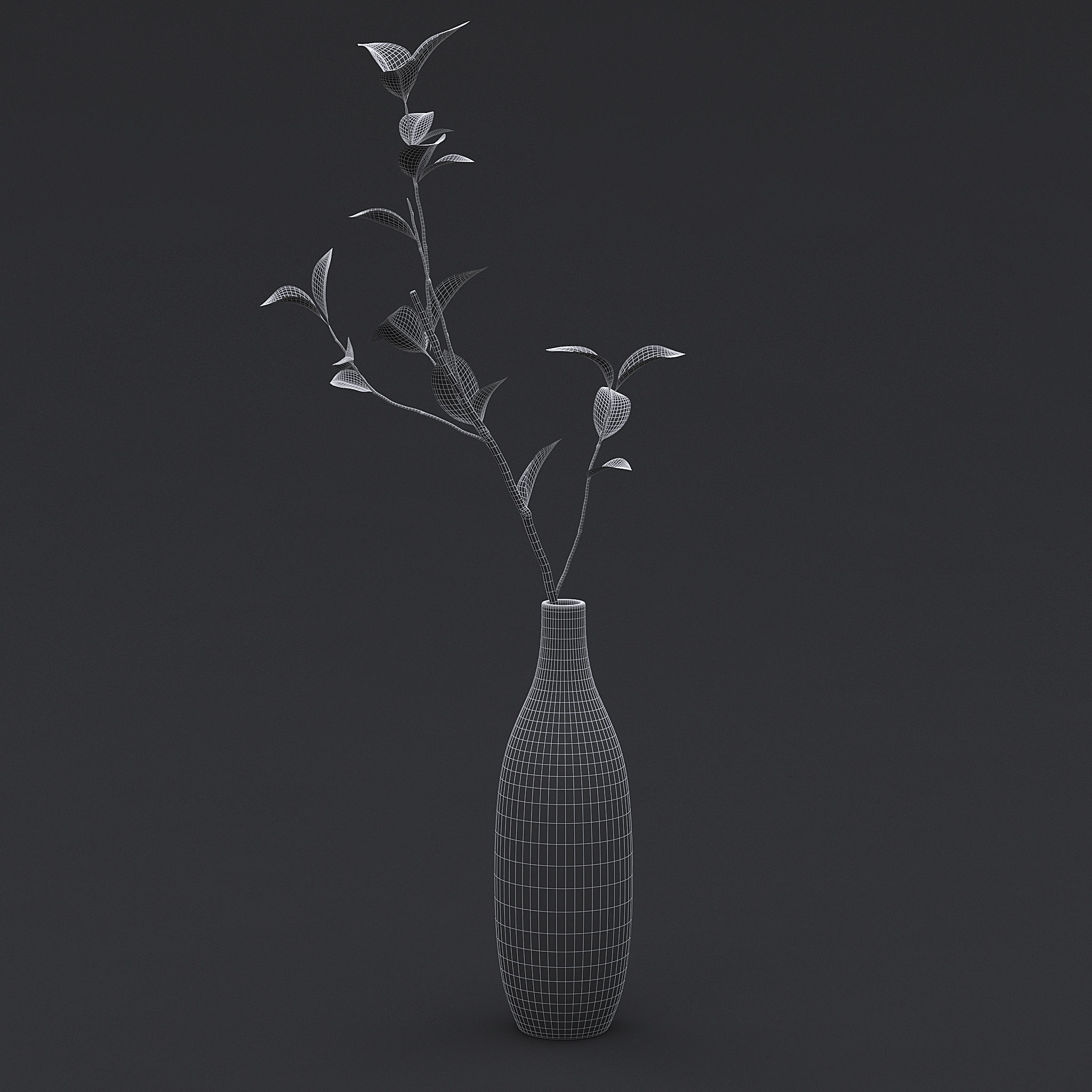Tree Branch In Vase III 3D model_7