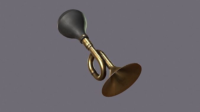 Retro Air Horn Low-poly 3D model 3