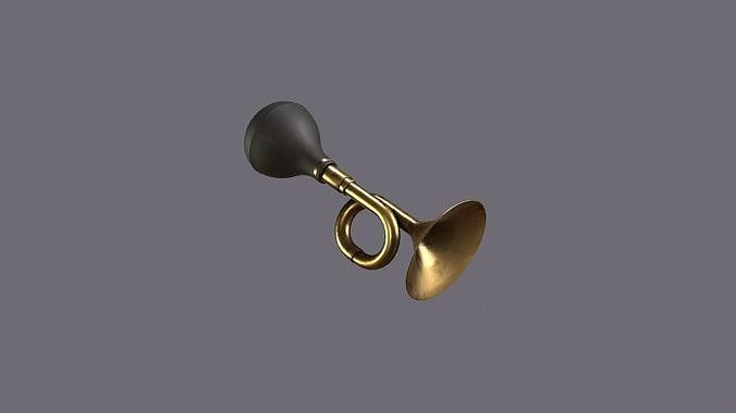 Retro Air Horn Low-poly 3D model 5