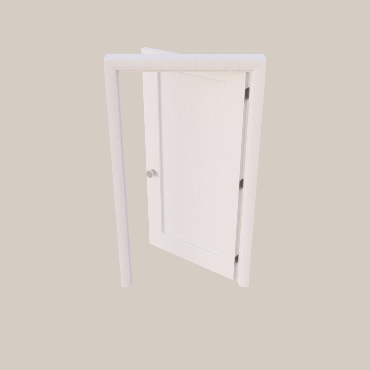 Single-Inset Interior Door 3D model_6