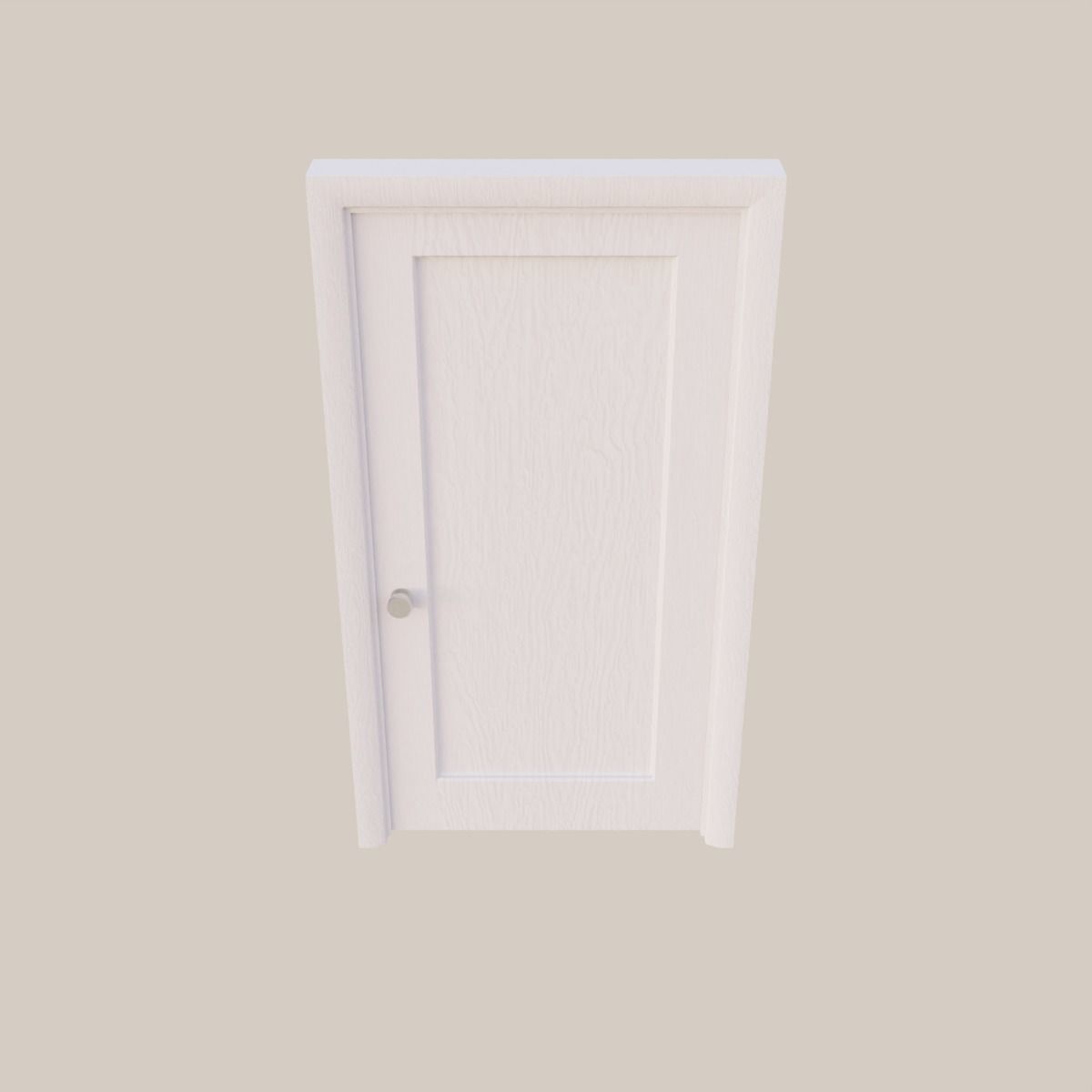 Single-Inset Interior Door 3D model_4