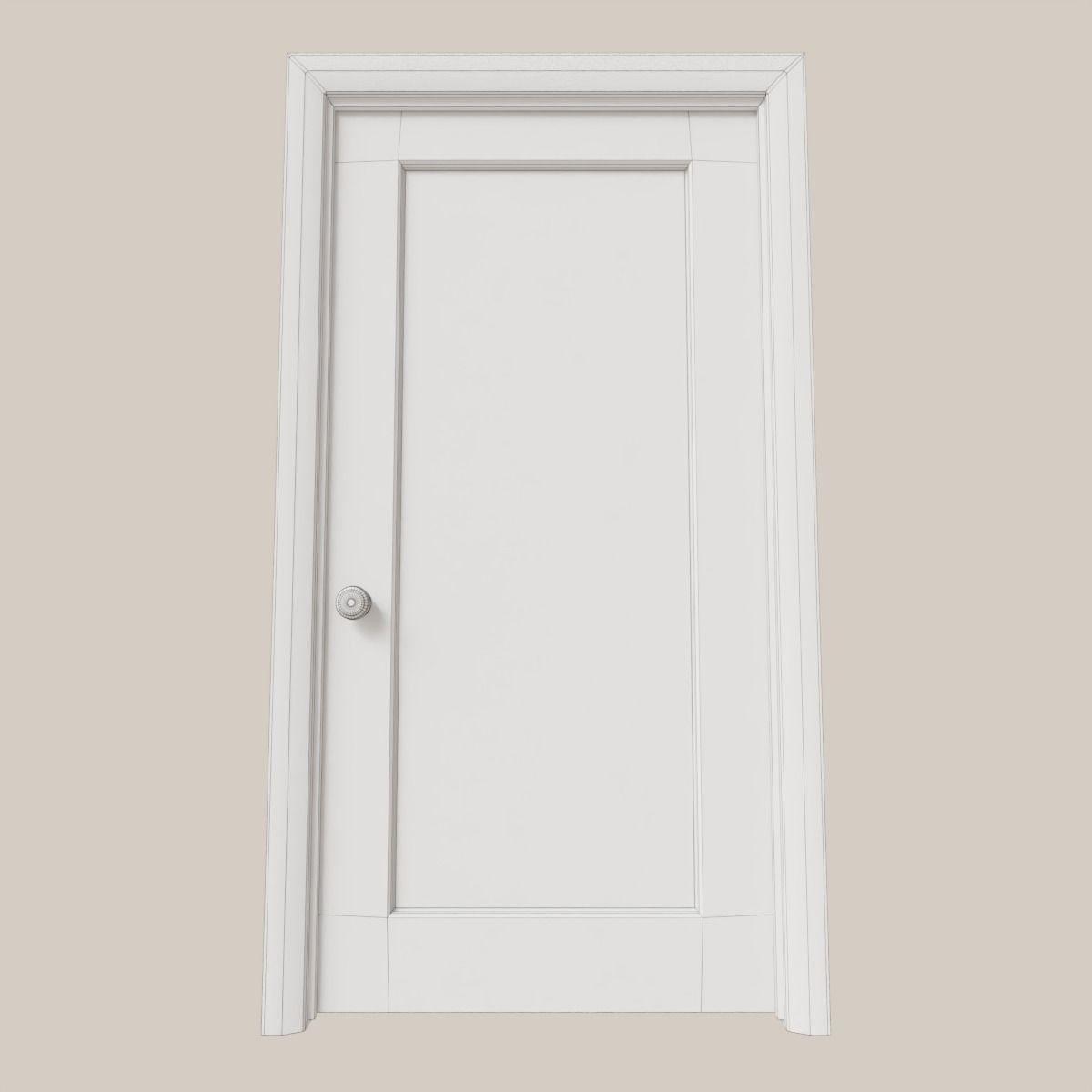 Single-Inset Interior Door 3D model_7