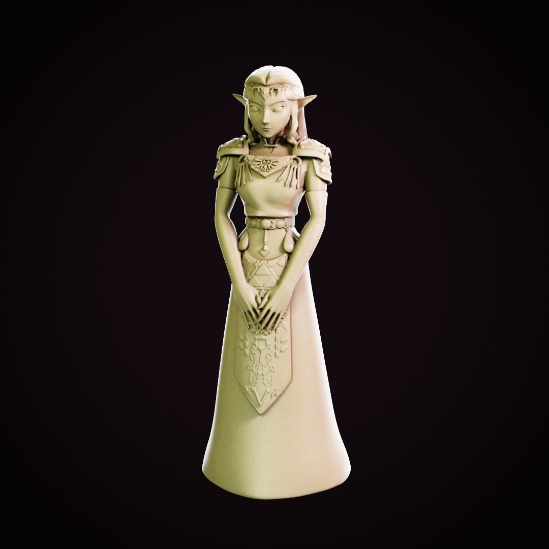 Princess Zelda - Ocarina of Time 3D print model_11