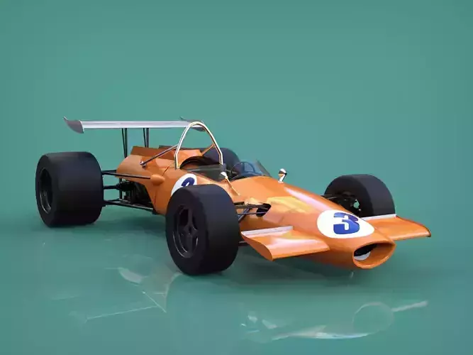 F1 - Mclaren 1969  Low-poly 3D model
