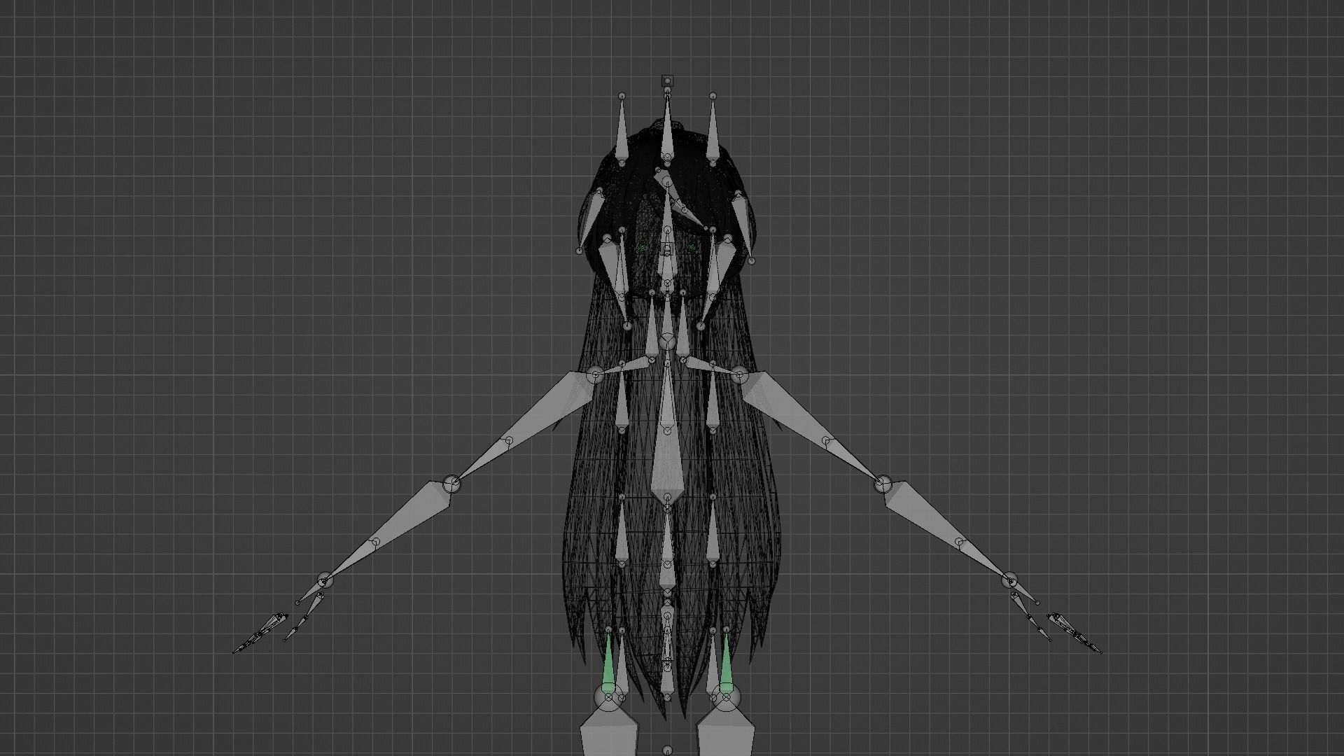 Female Anime Hairstyle Collection 3D model_7