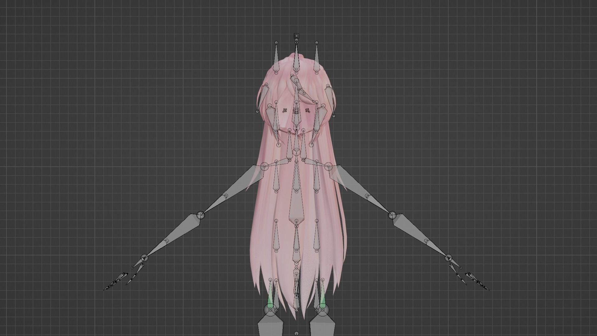 Female Anime Hairstyle Collection 3D model_6