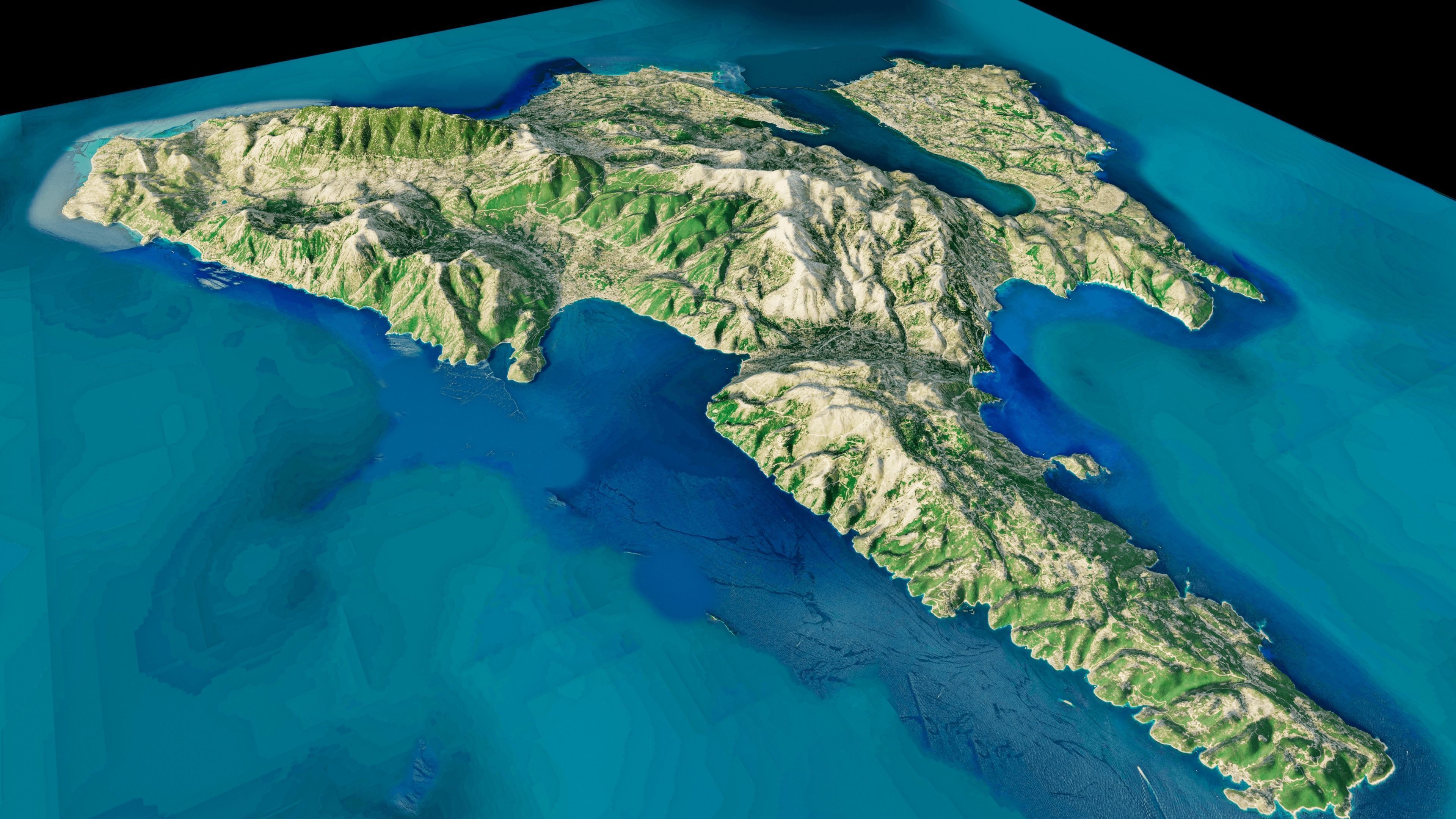 Cephalonia island full 3d model terrain 3D model_10