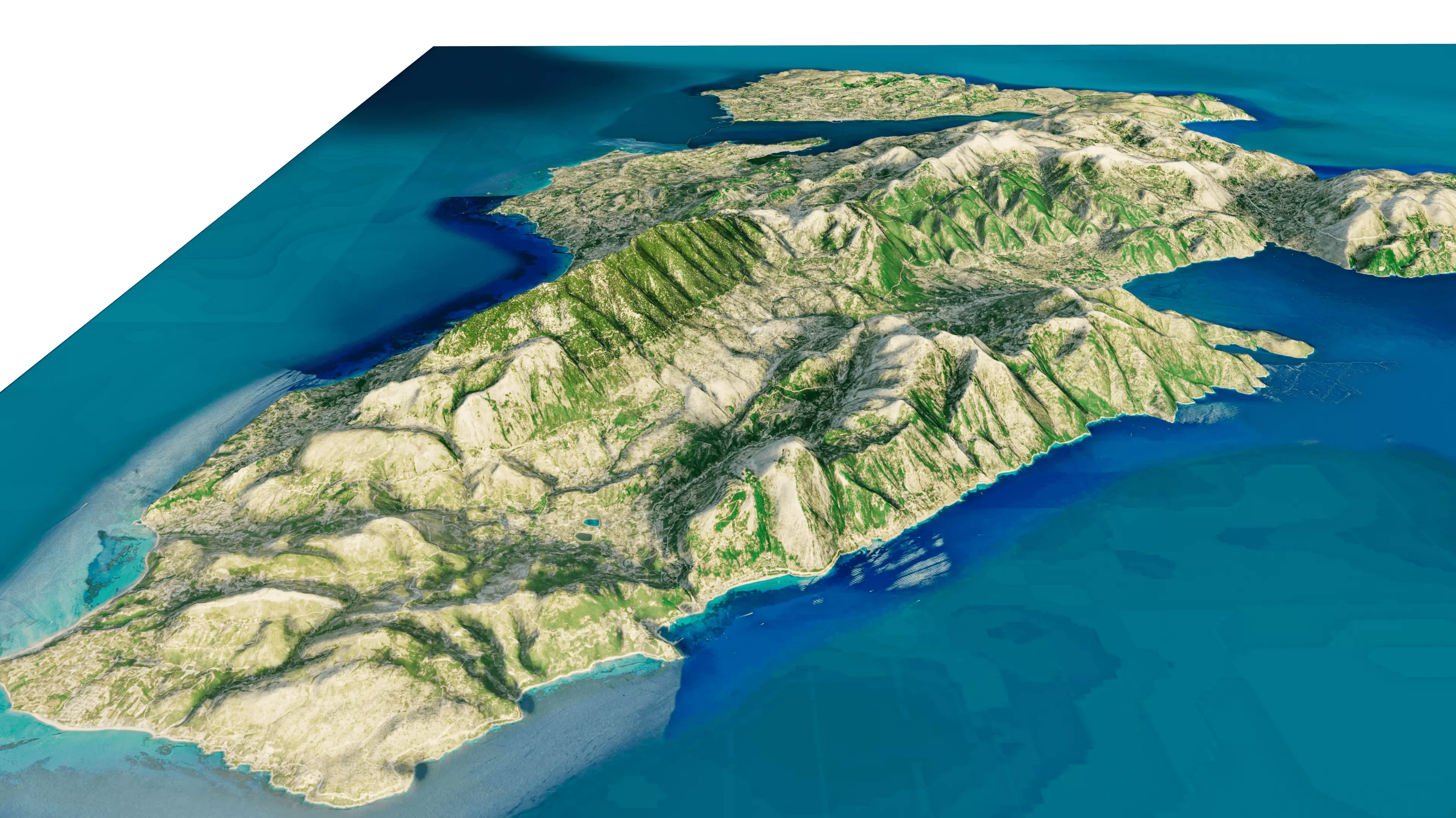 Cephalonia island full 3d model terrain 3D model_0