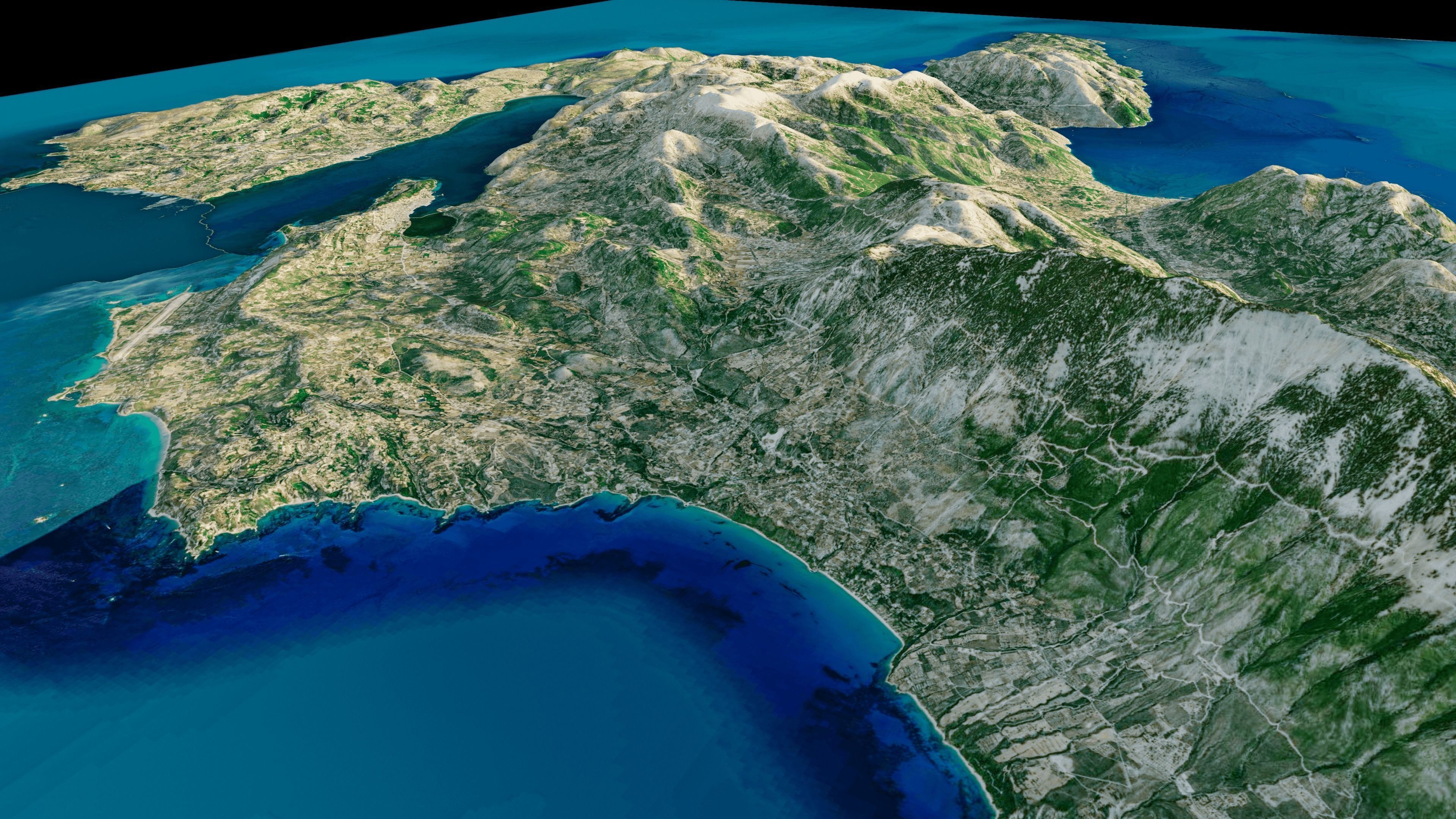 Cephalonia island full 3d model terrain 3D model_11