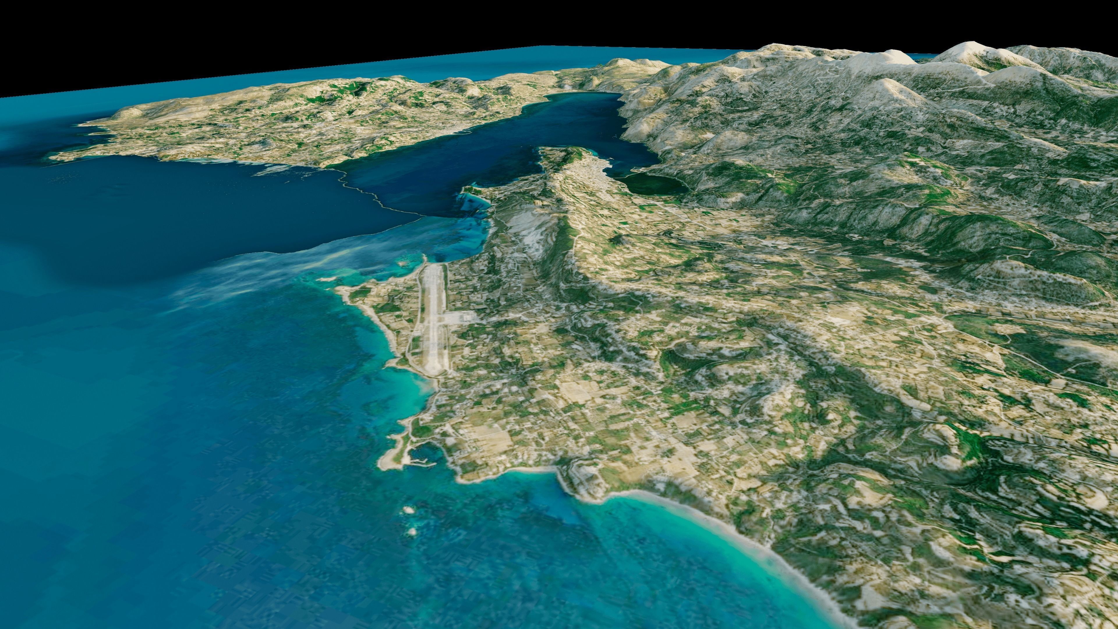 Cephalonia island full 3d model terrain 3D model_3