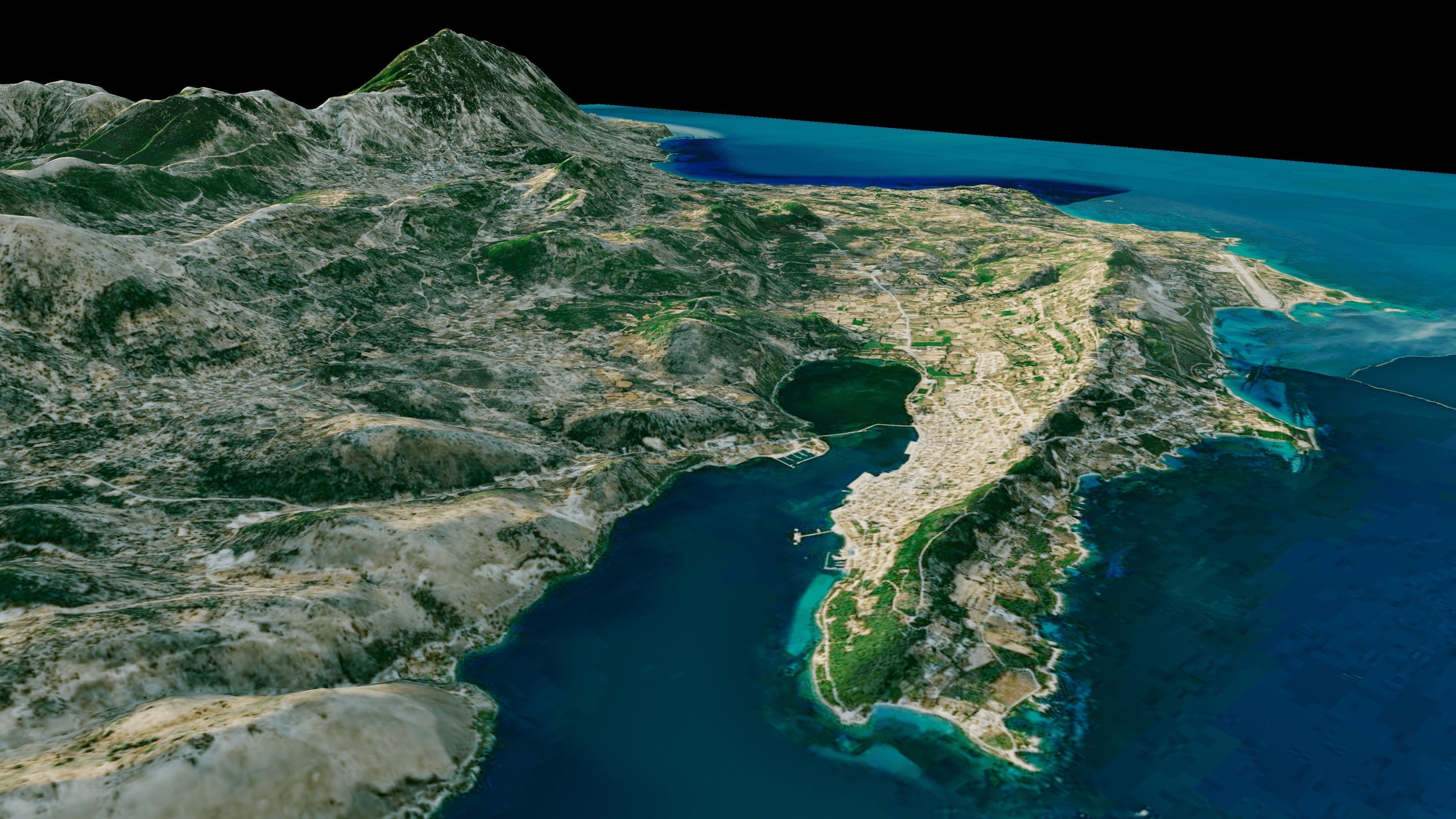 Cephalonia island full 3d model terrain 3D model_2