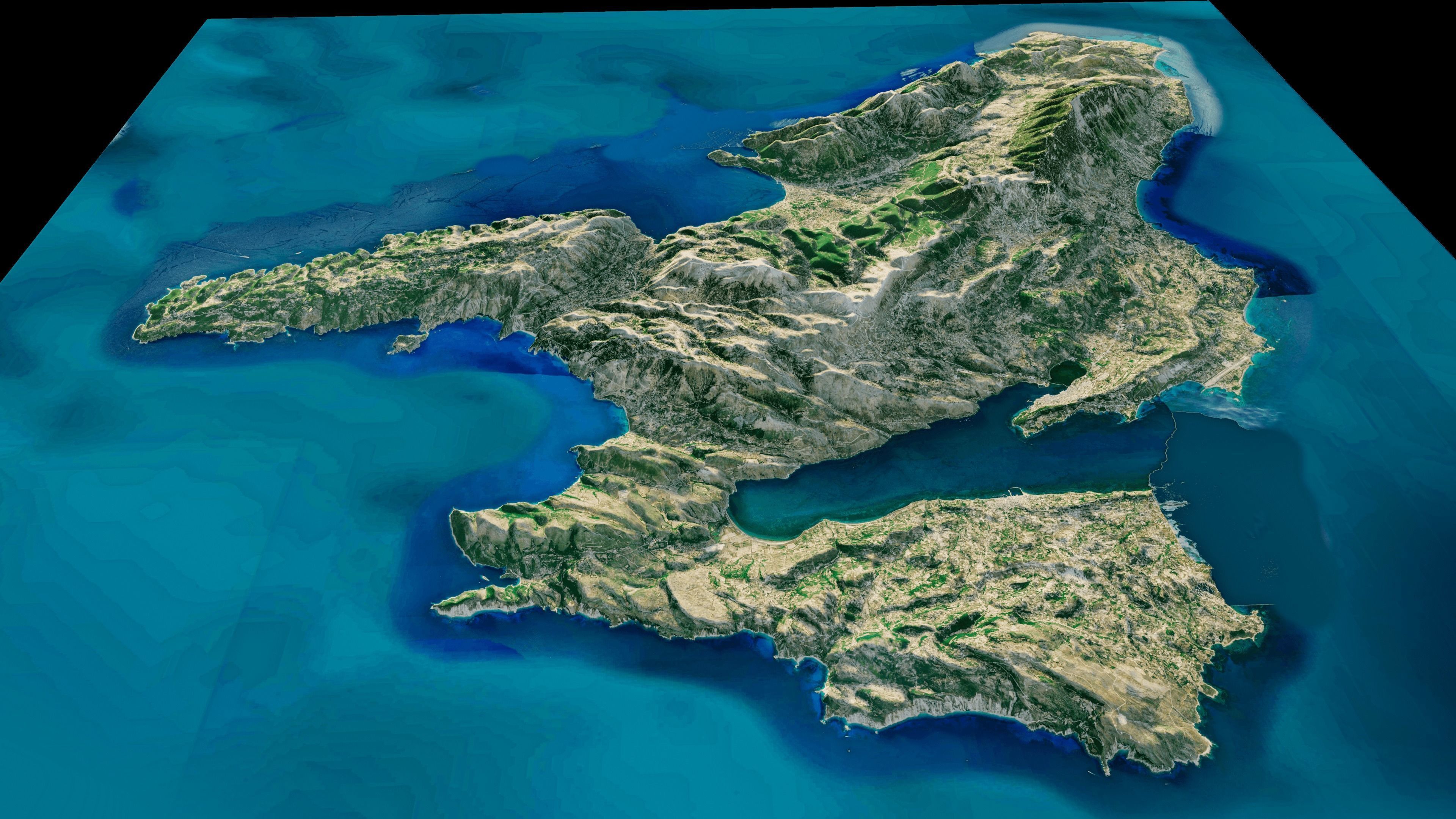 Cephalonia island full 3d model terrain 3D model_4