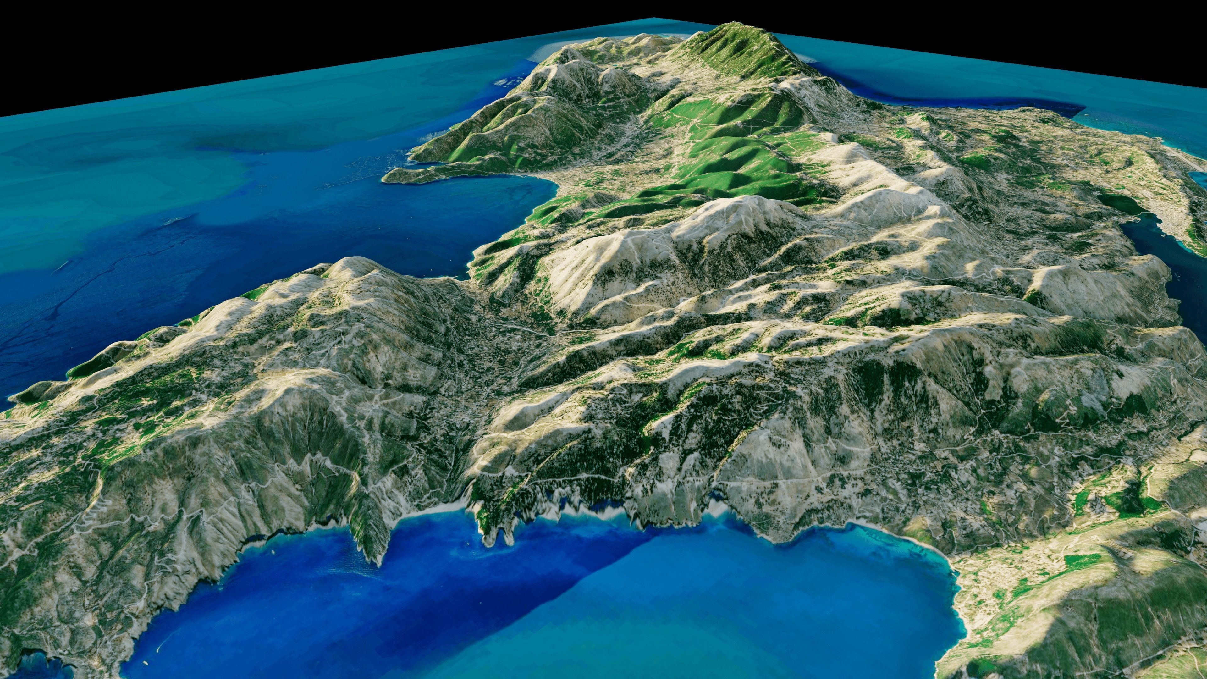 Cephalonia island full 3d model terrain 3D model_8