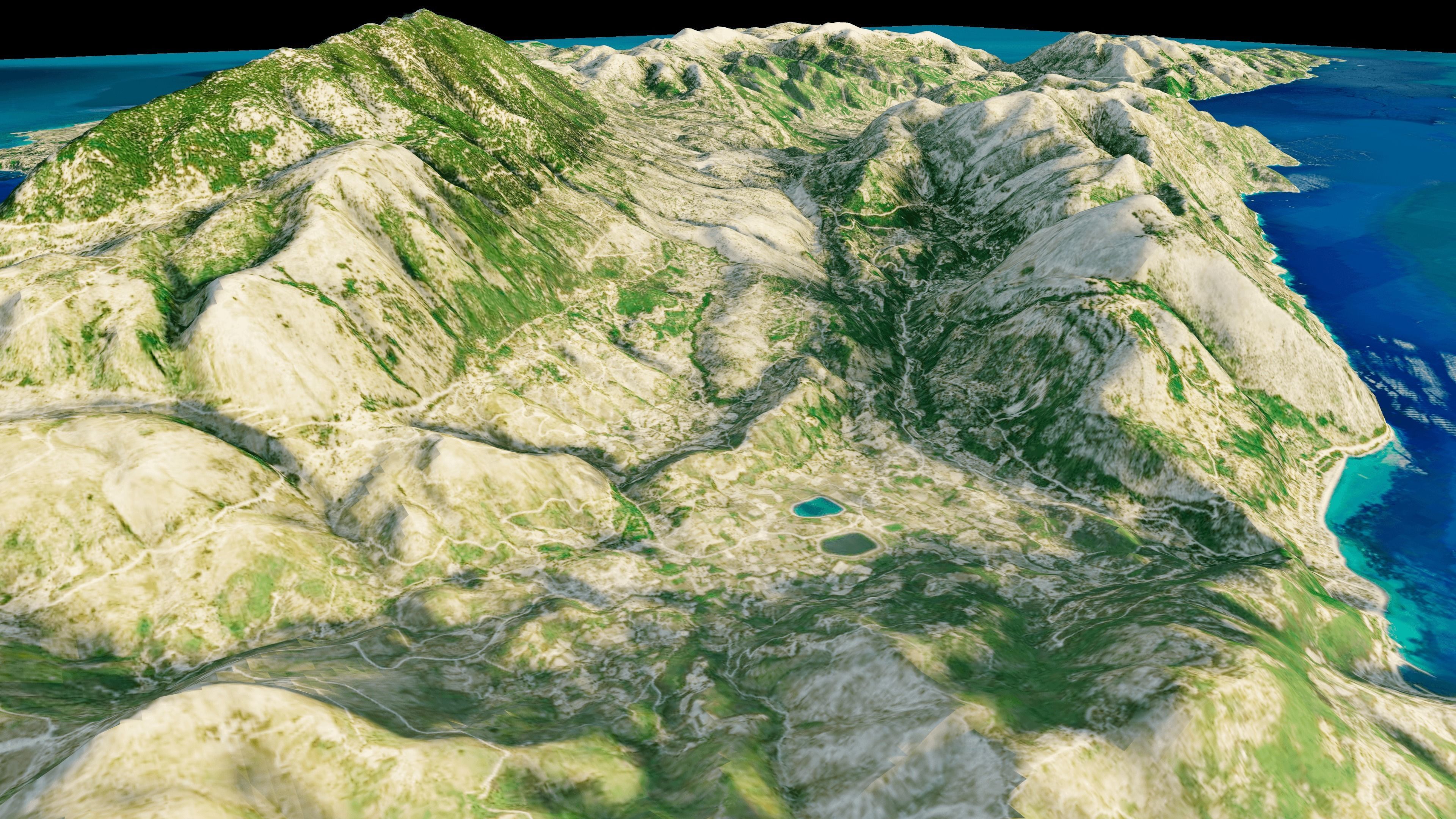 Cephalonia island full 3d model terrain 3D model_7