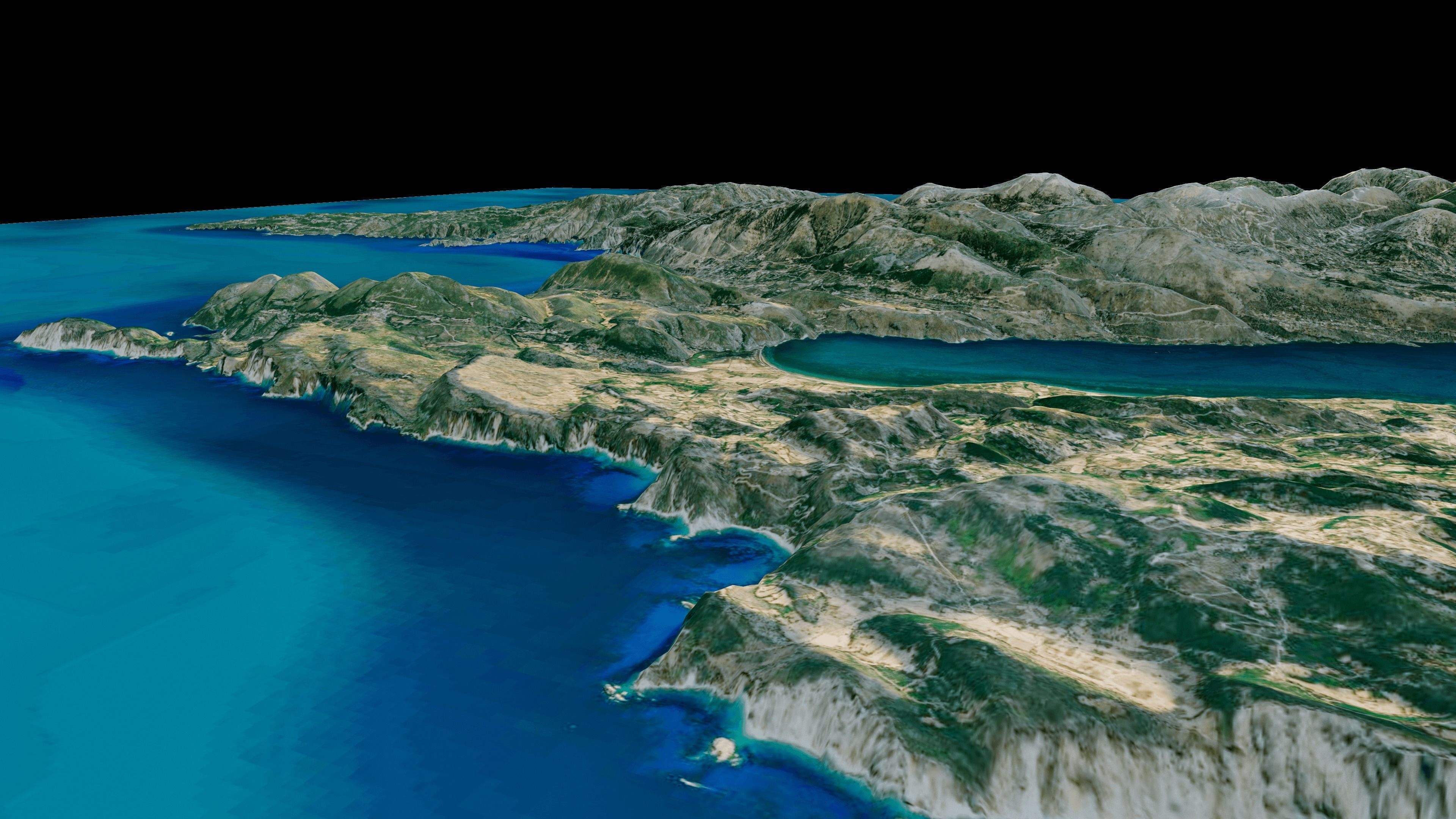 Cephalonia island full 3d model terrain 3D model_1