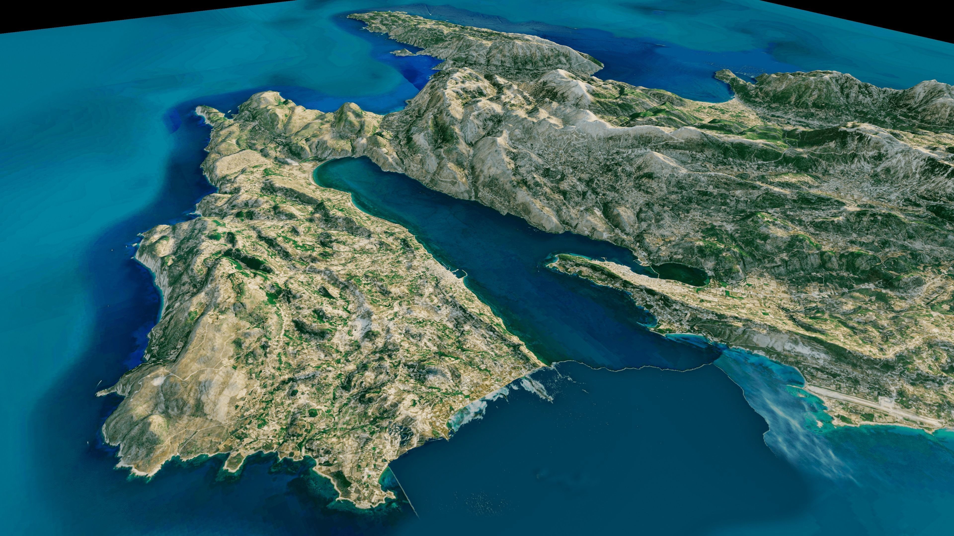 Cephalonia island full 3d model terrain 3D model_9