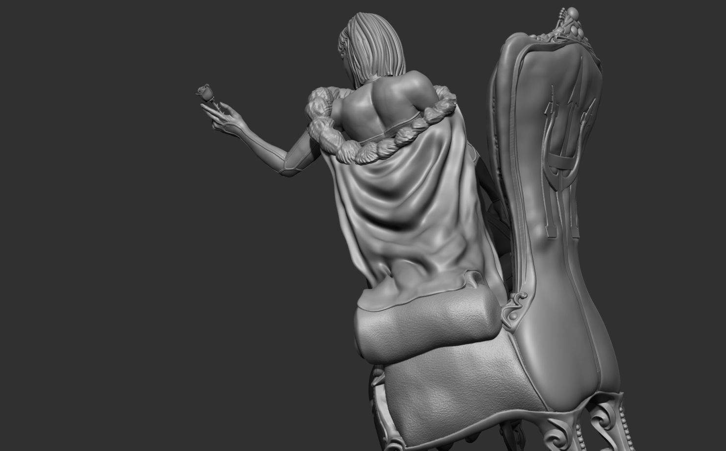 Emma Frost On Chair 3D print model_12
