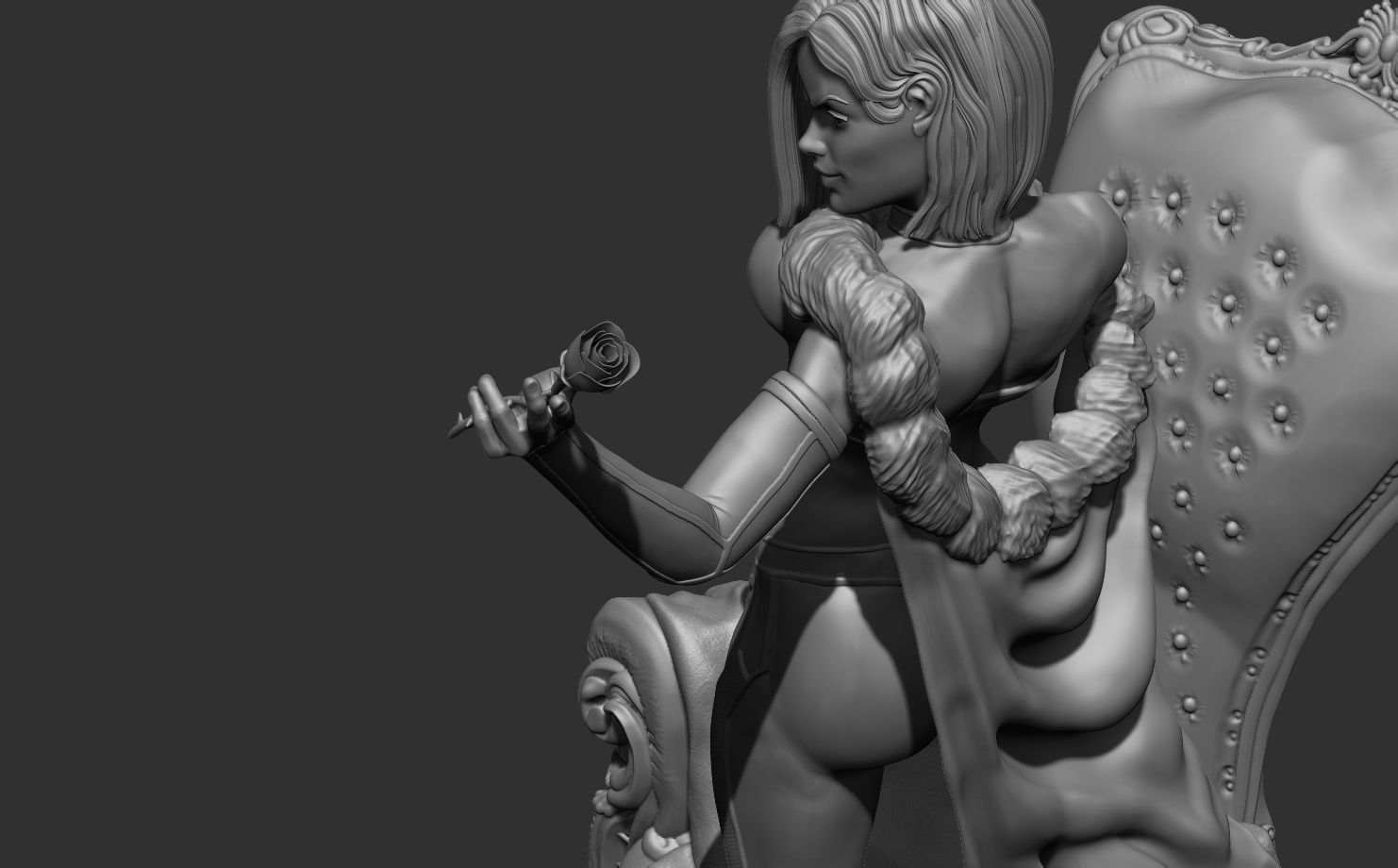 Emma Frost On Chair 3D print model_13