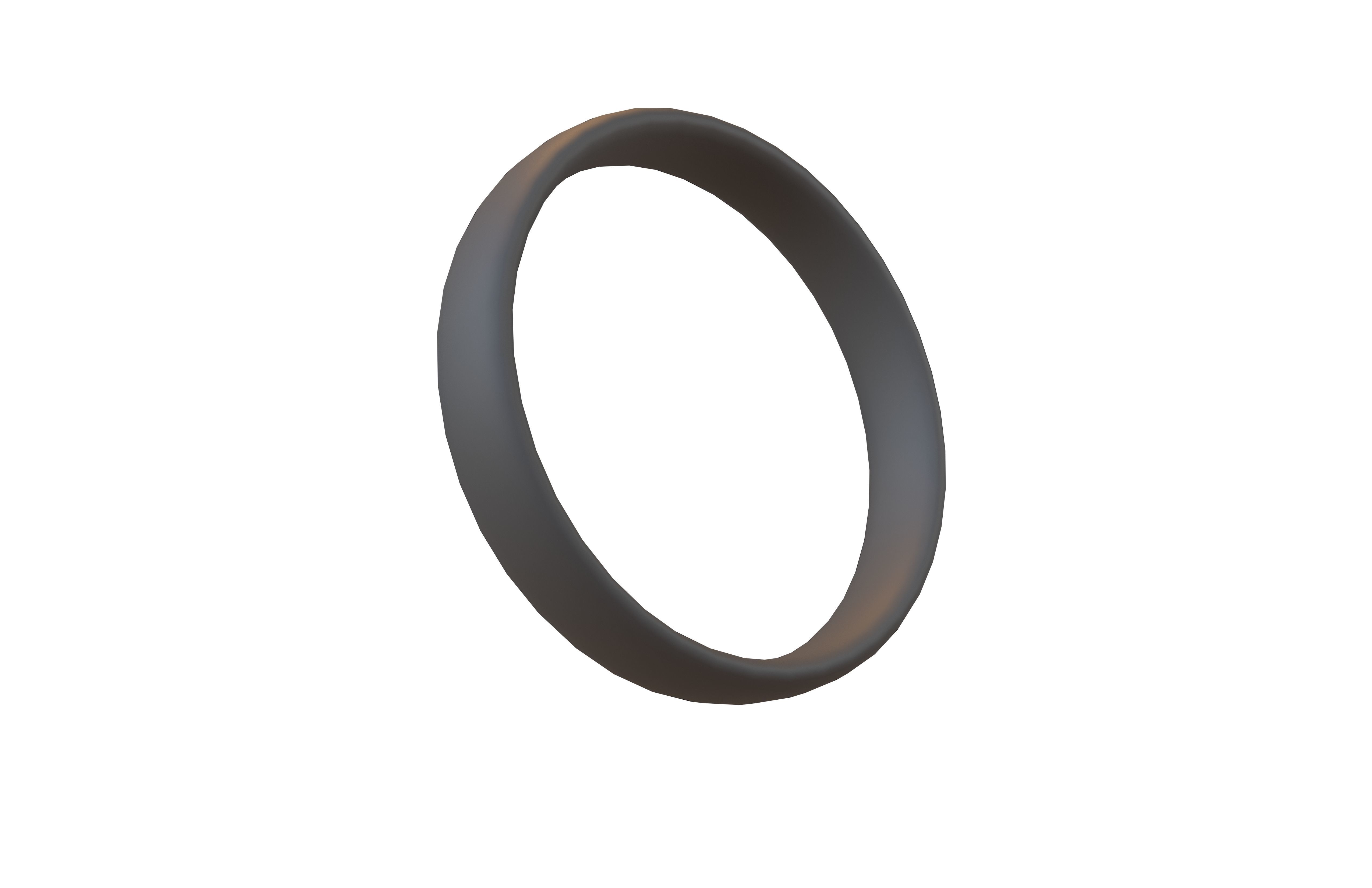 Suzhou Numerals Zero symbol  V1 001 Low-poly 3D model_3