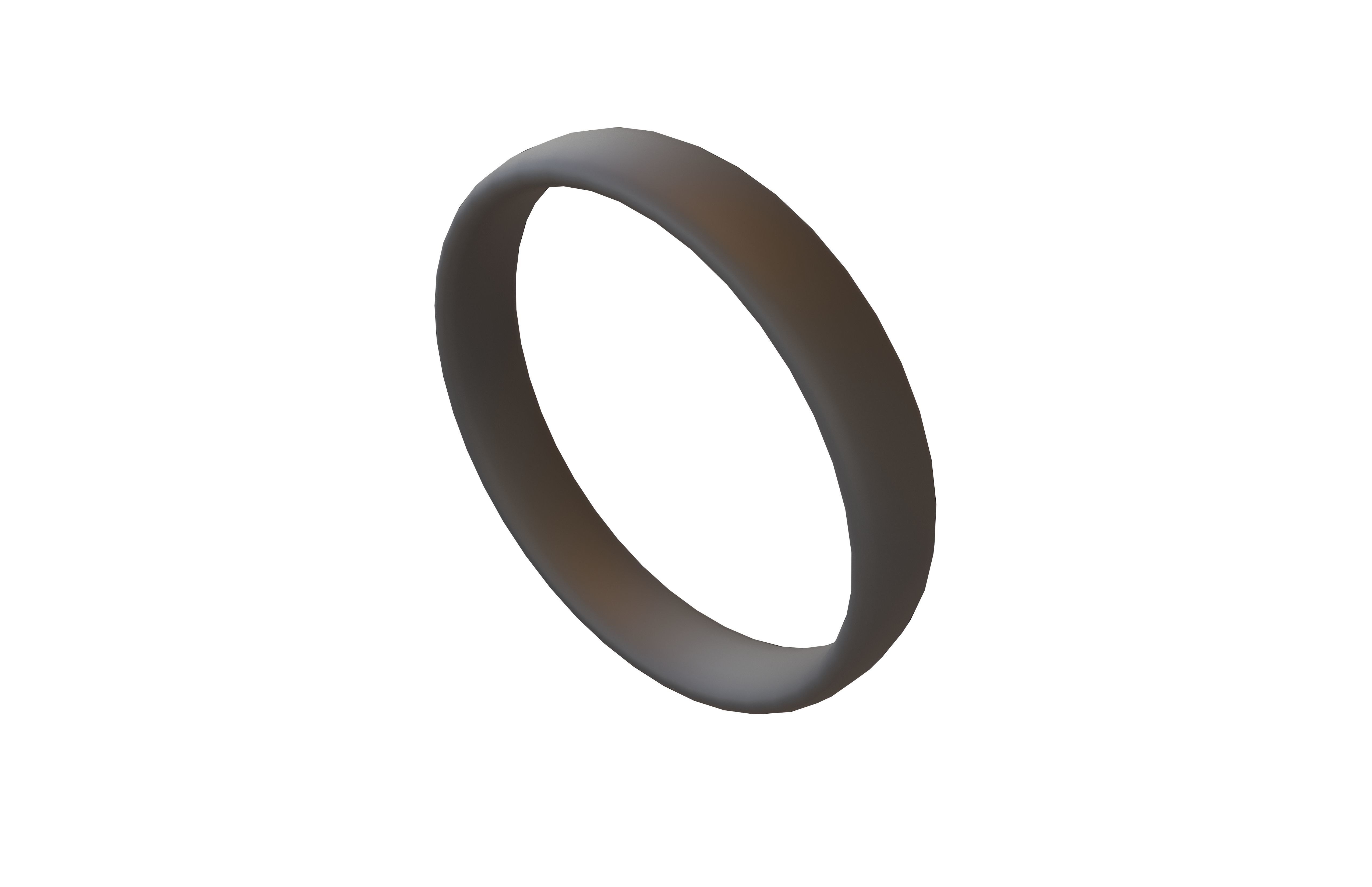 Suzhou Numerals Zero symbol  V1 001 Low-poly 3D model_2