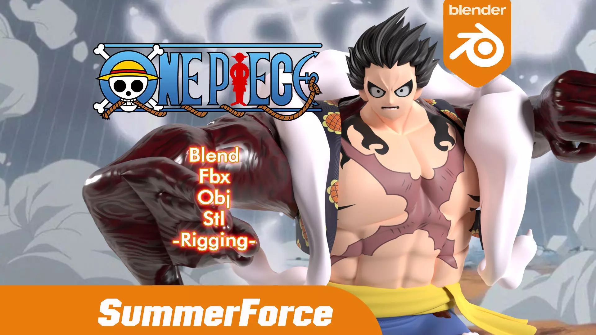 Luffy Gear4 - One Piece 3D model_0