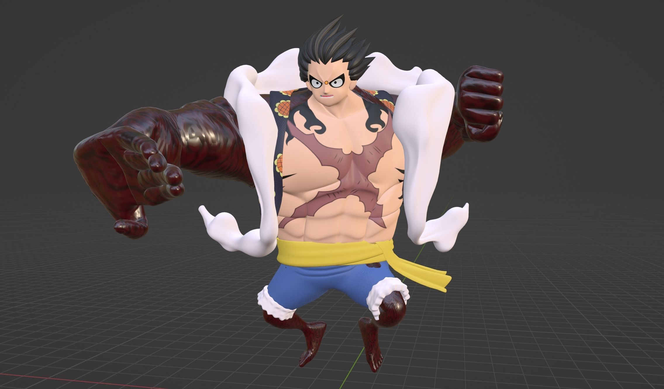 Luffy Gear4 - One Piece 3D model_4