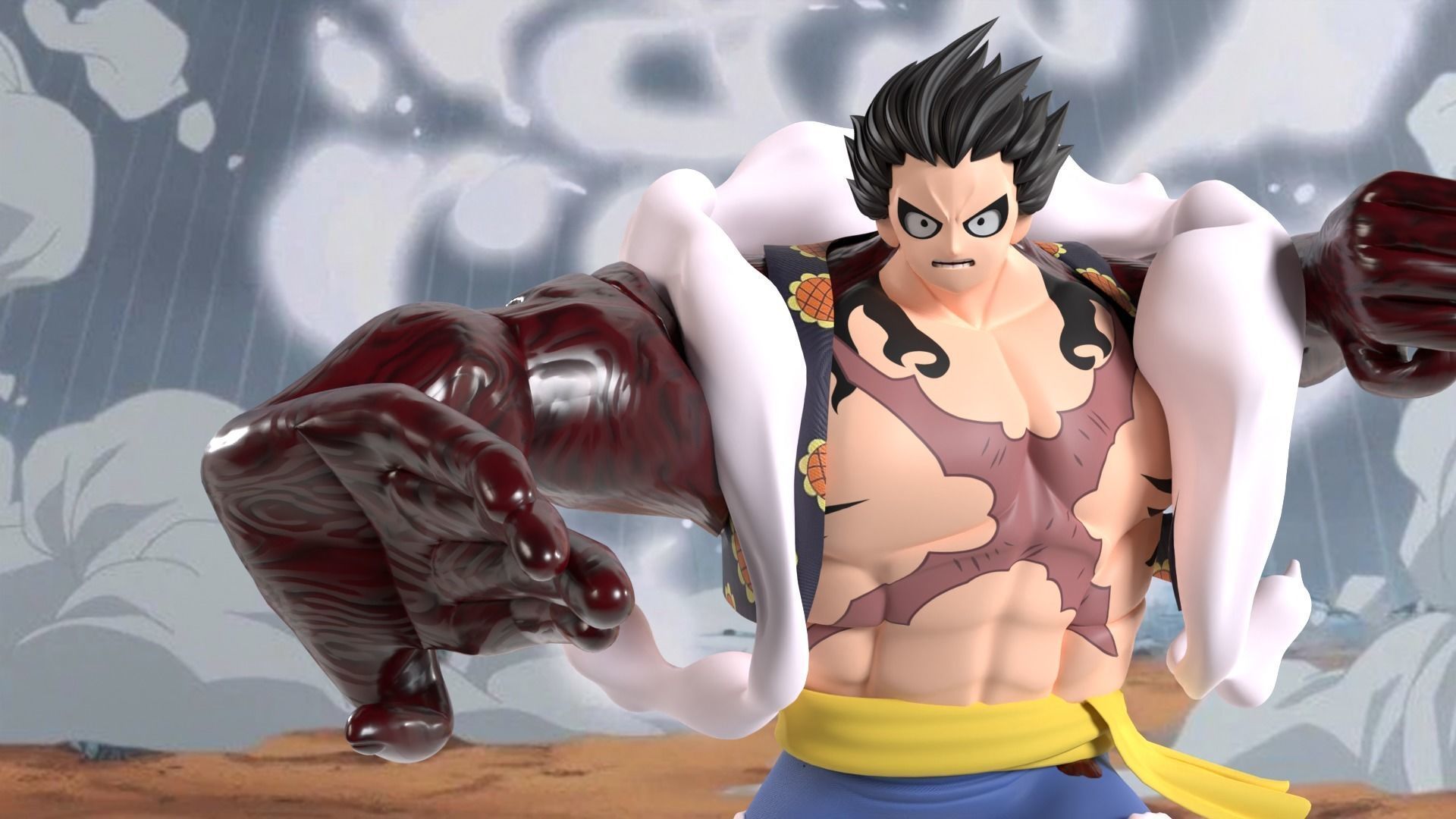 Luffy Gear4 - One Piece 3D model_1