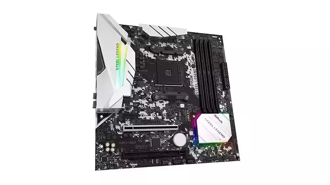 B450M Steel Legend ASRock - Low Poly 