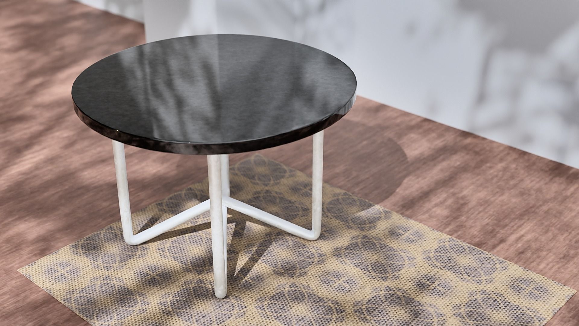 Round Table Low-poly 3D model_1