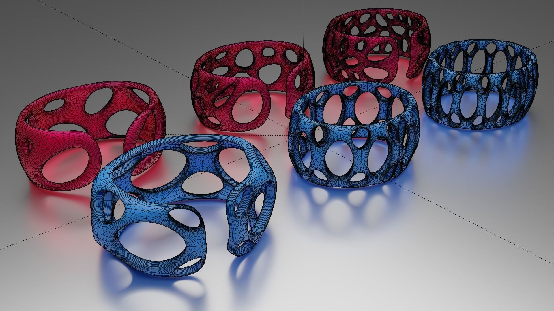 Smooth Pattern Bracelets Jewelry 3D print model_7
