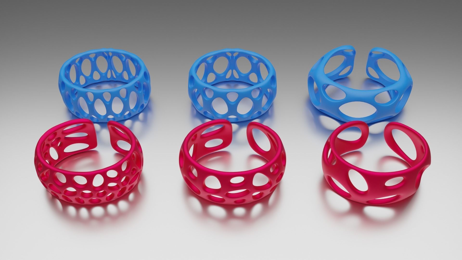 Smooth Pattern Bracelets Jewelry 3D print model_12