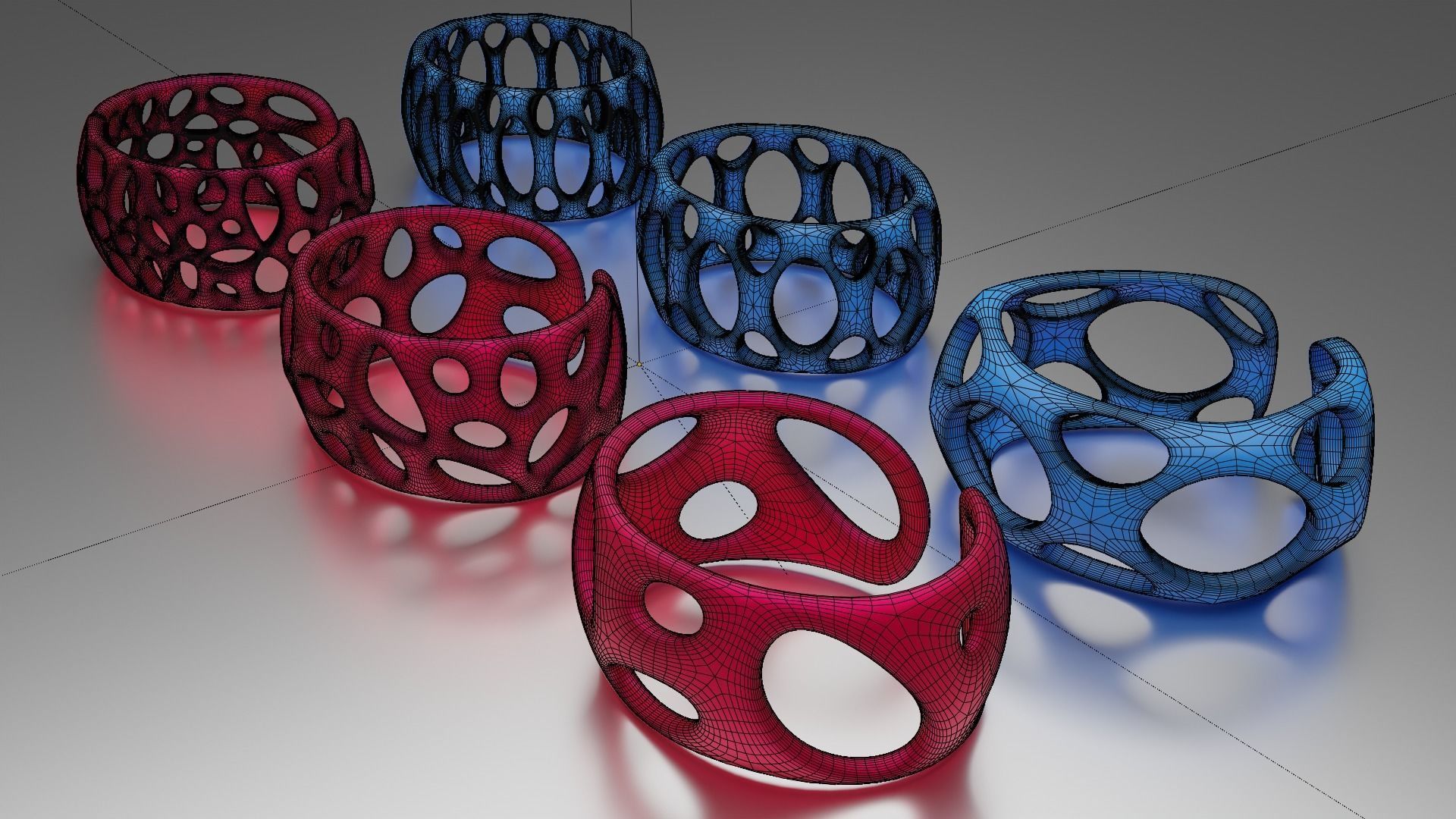 Smooth Pattern Bracelets Jewelry 3D print model_3