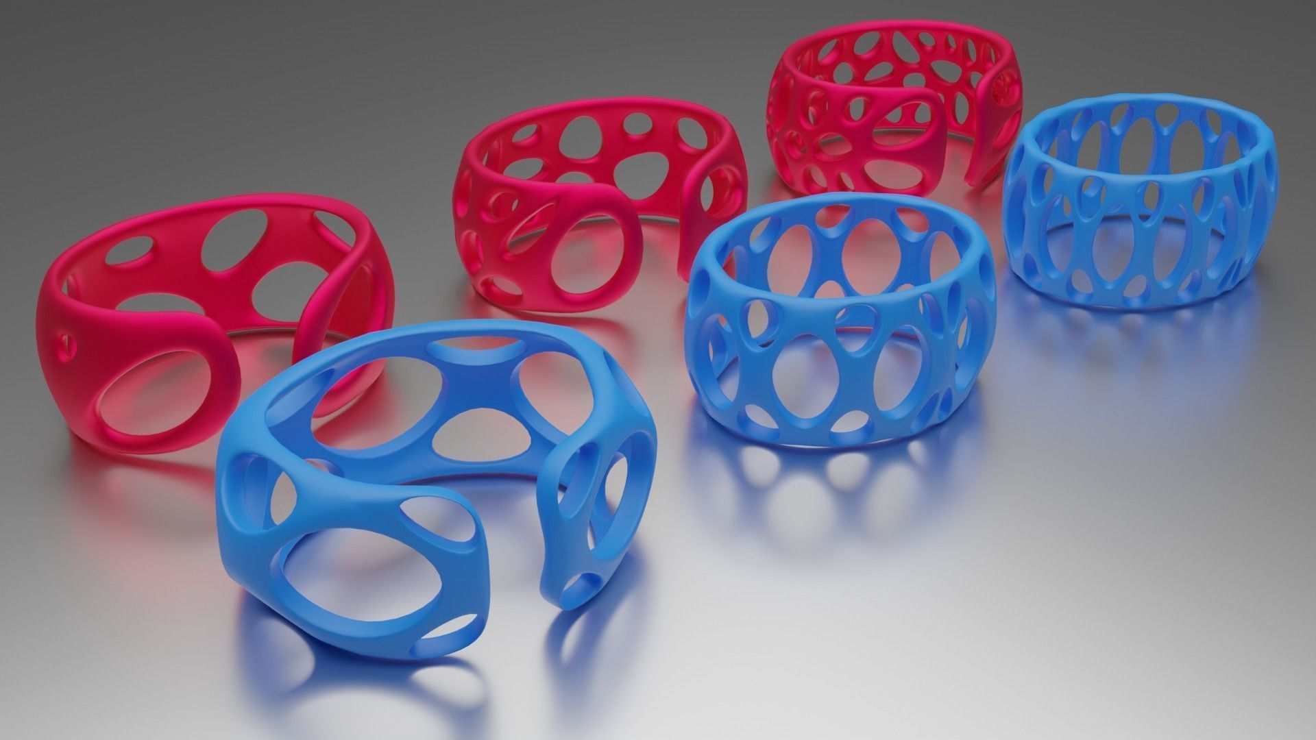 Smooth Pattern Bracelets Jewelry 3D print model_6