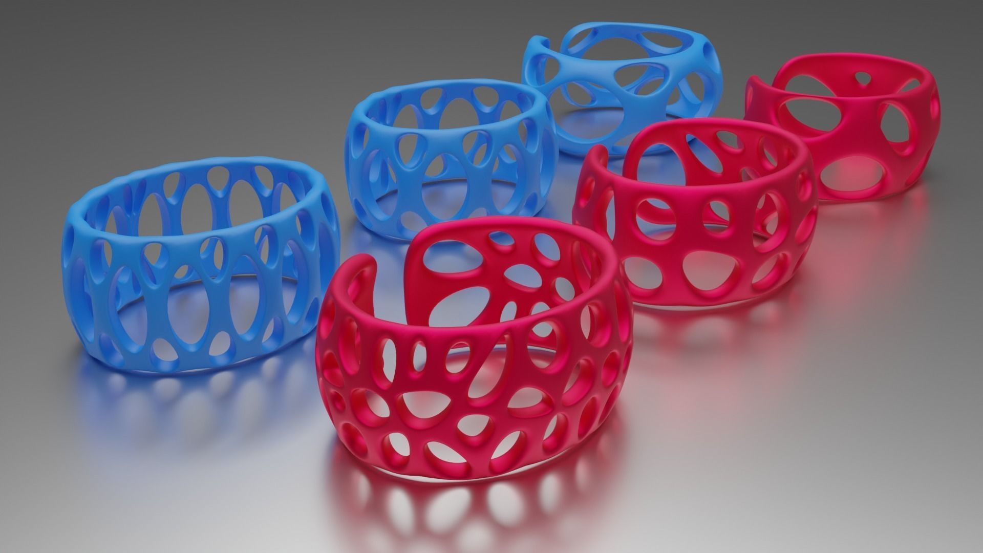 Smooth Pattern Bracelets Jewelry 3D print model_4