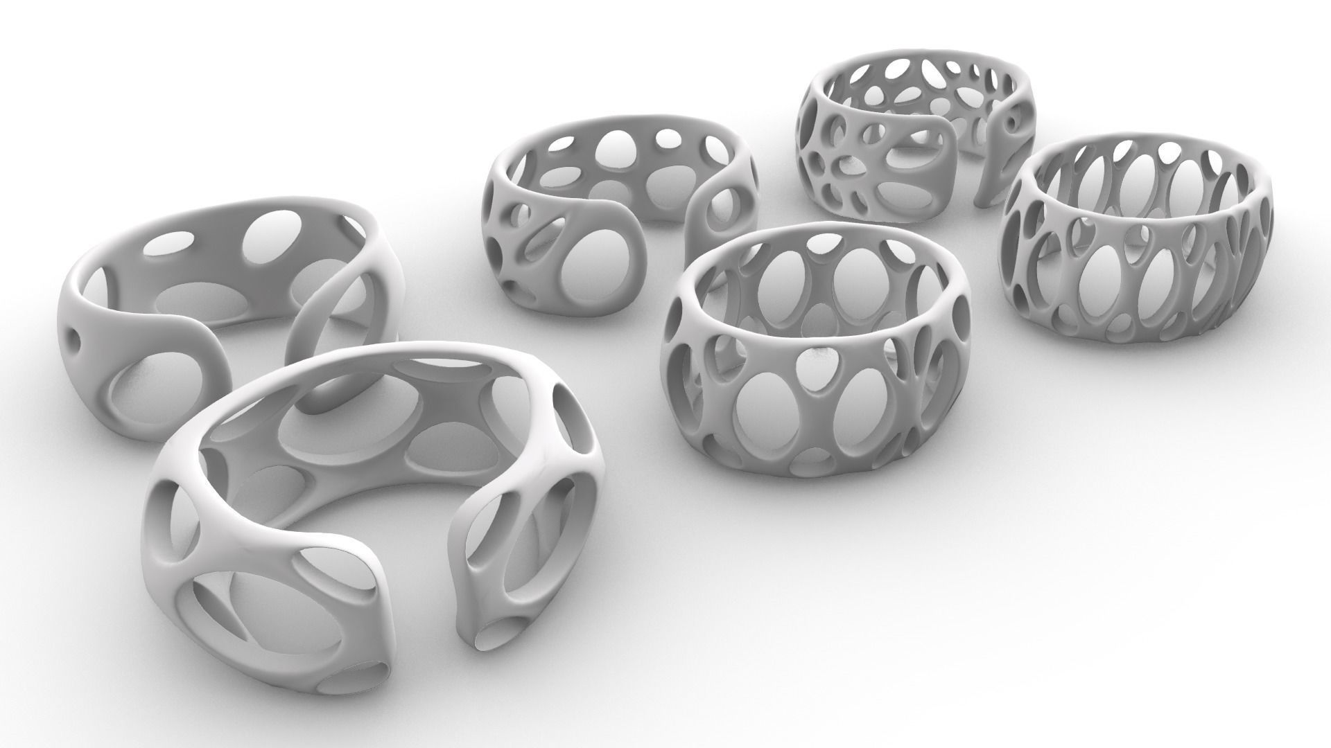 Smooth Pattern Bracelets Jewelry 3D print model_69