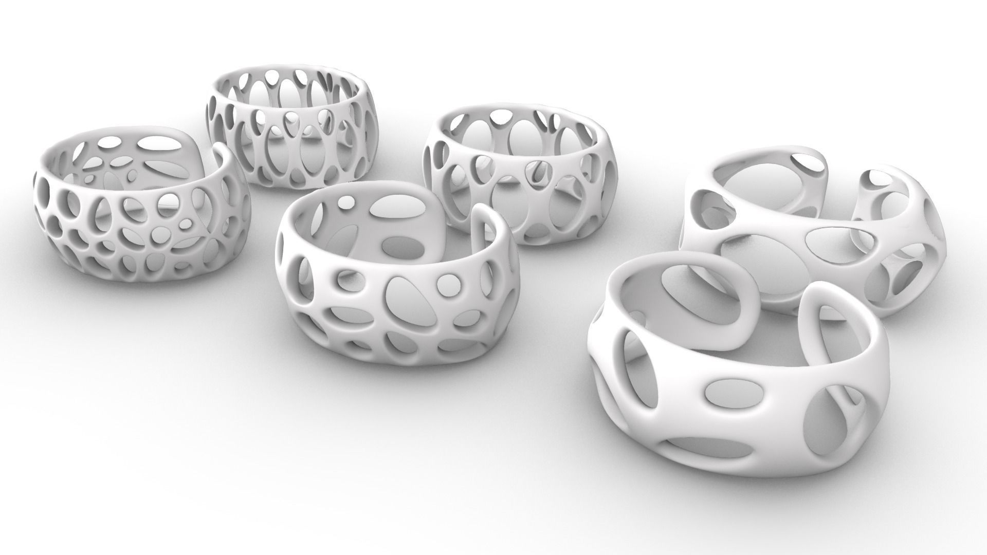 Smooth Pattern Bracelets Jewelry 3D print model_68