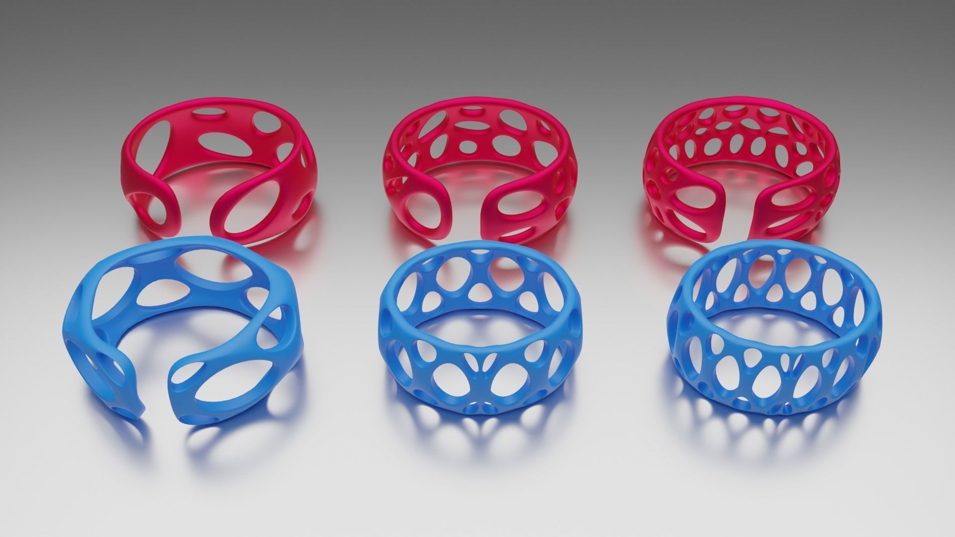 Smooth Pattern Bracelets Jewelry 3D print model_16
