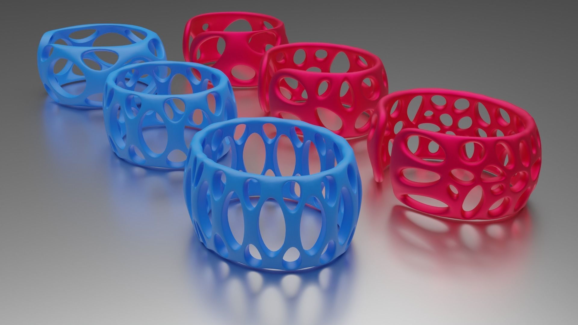 Smooth Pattern Bracelets Jewelry 3D print model_8
