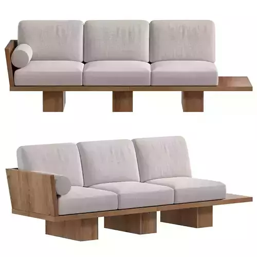 Solid Wood Living Room Sofa by Homary